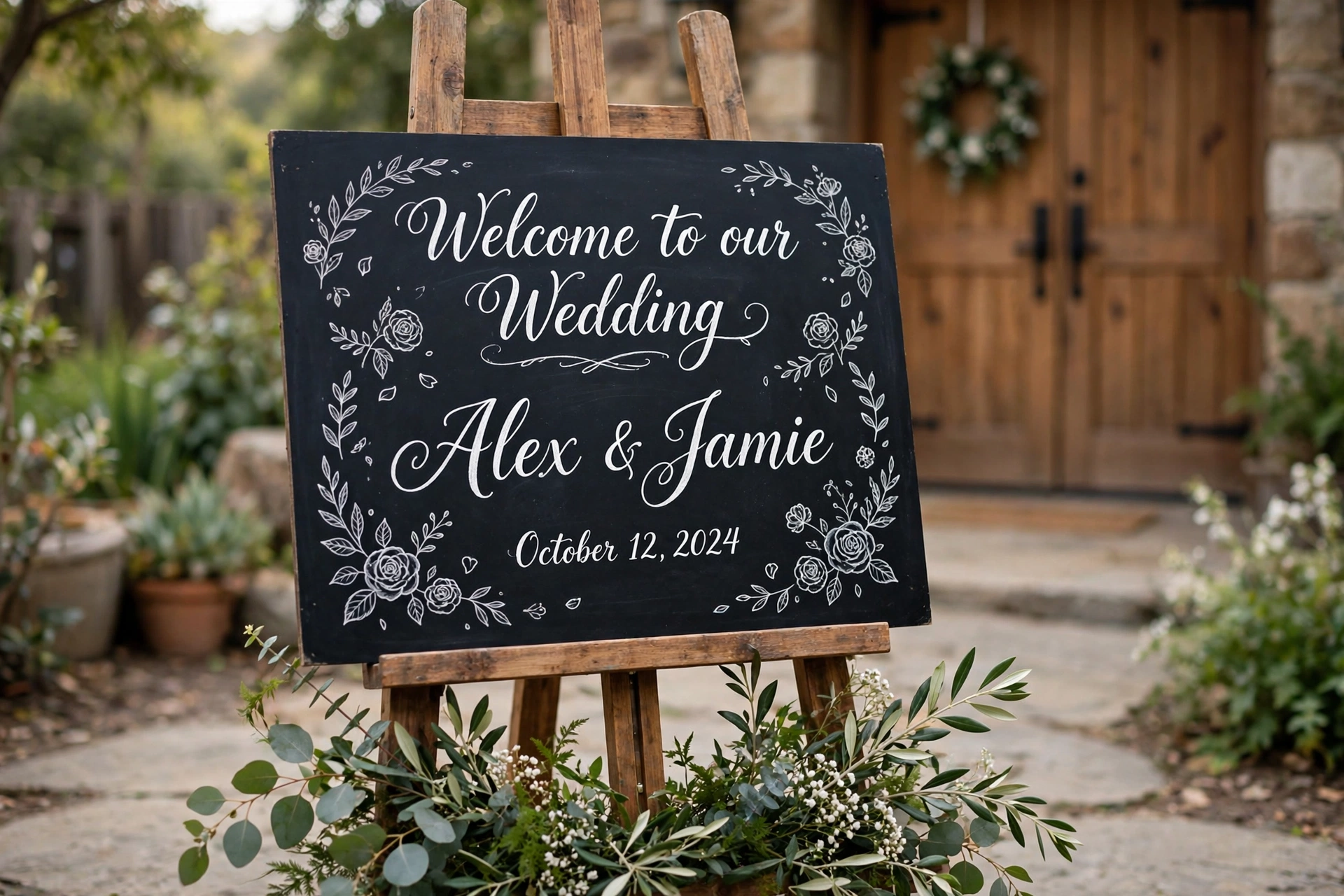 DIY mason jar centerpieces with wildflowers on a rustic wooden wedding table
