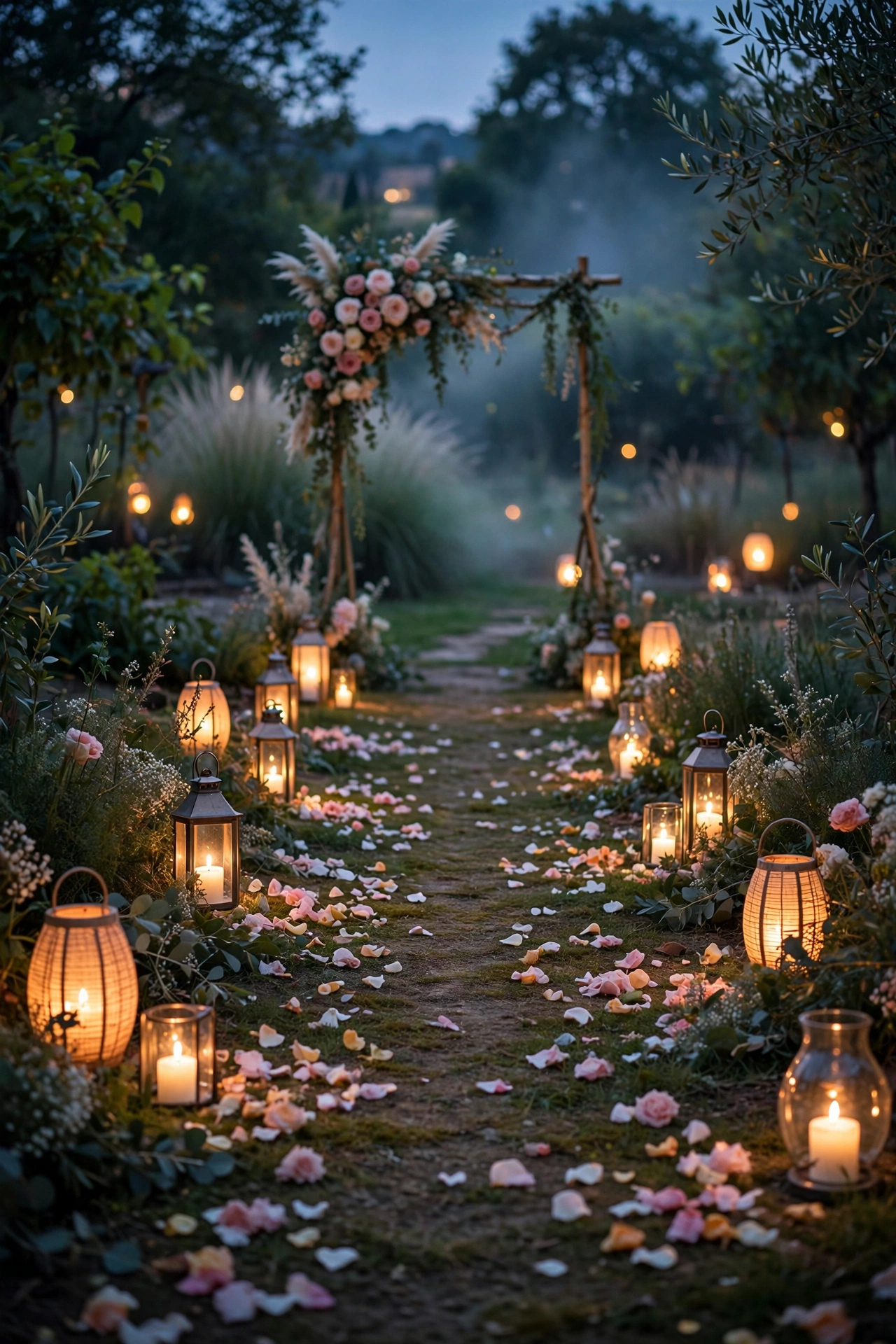 Pampas Grass Altar elopement idea