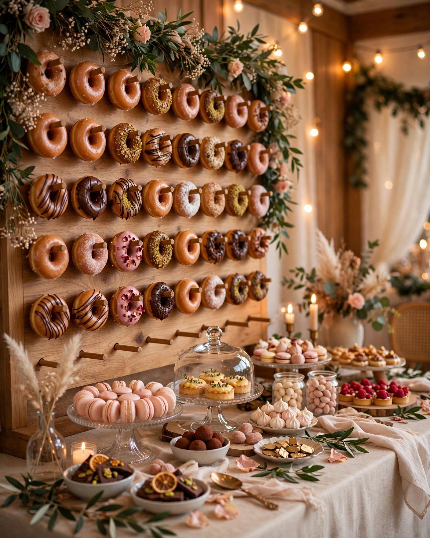 Wedding reception with mood enhancing LED lighting in soft colors