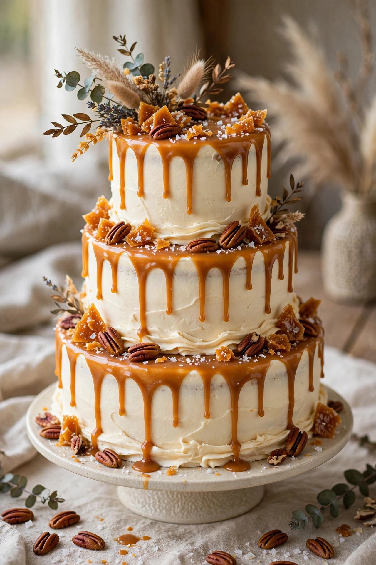 Salted caramel wedding cake