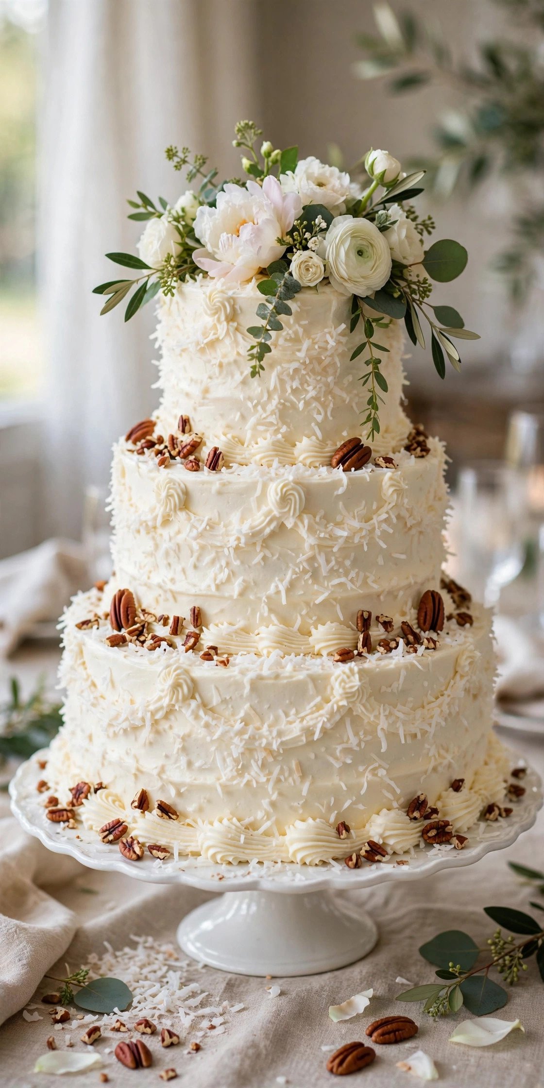 Italian cream wedding cake