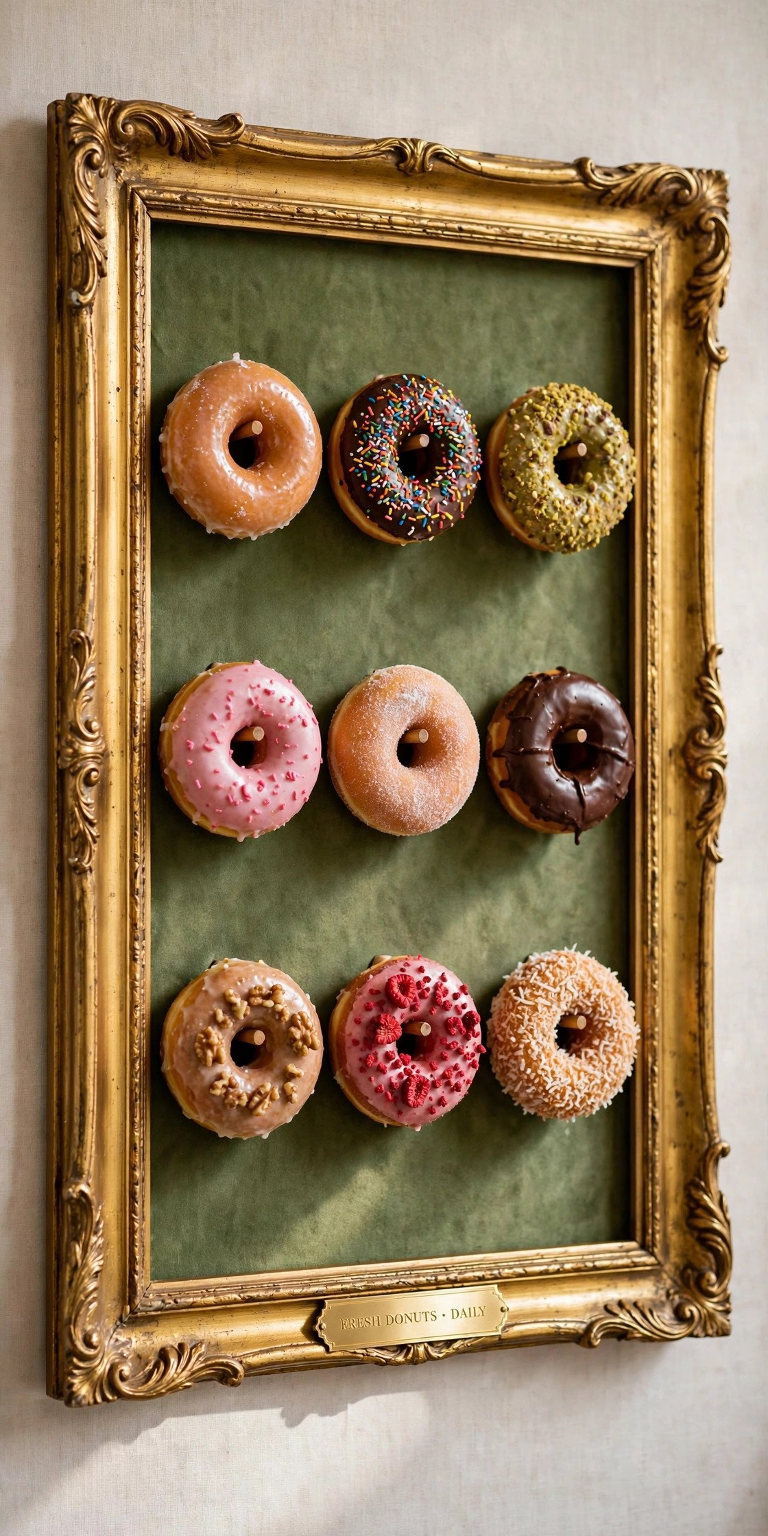 Gold Frame Donut Display