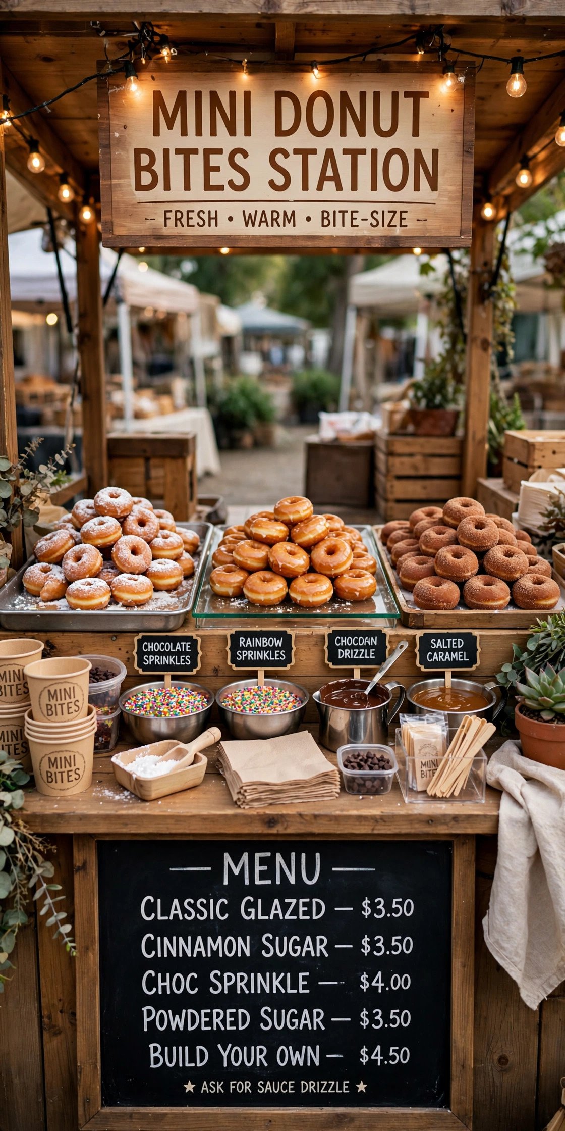 Mini Donut Bites Station