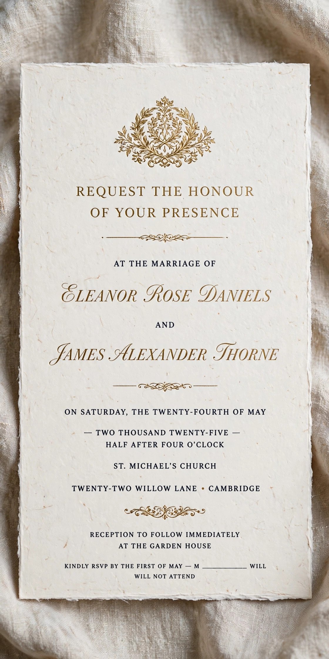 Traditional Formal Wording