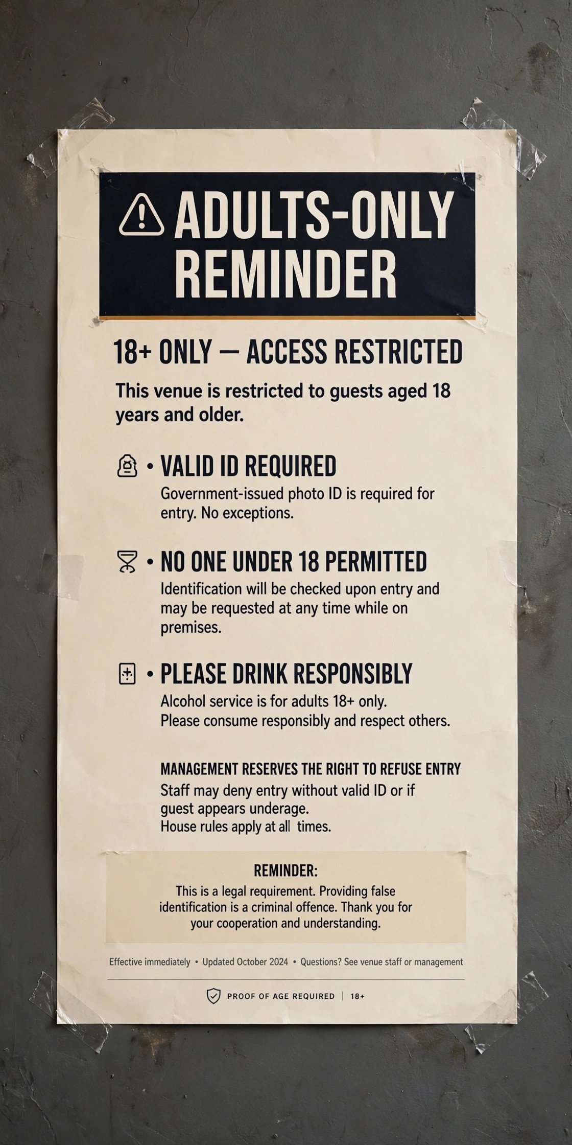 Adults-Only Reminder