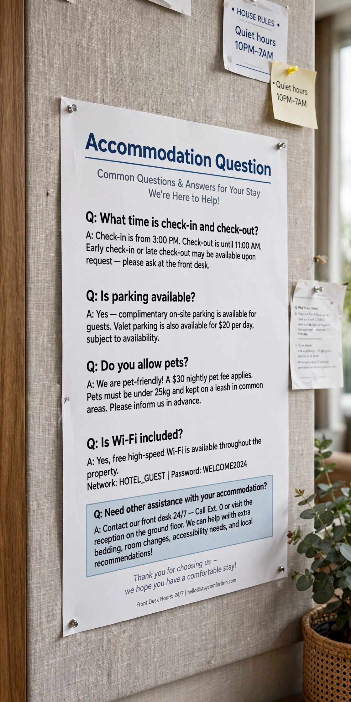 Accommodation Question
