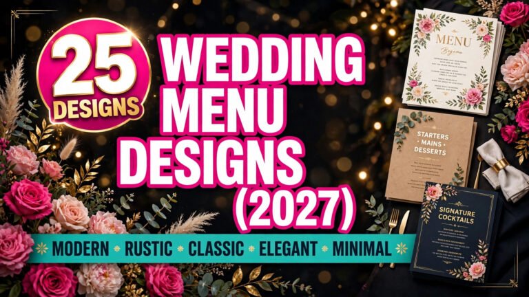 25 Wedding Menu Designs (2027)