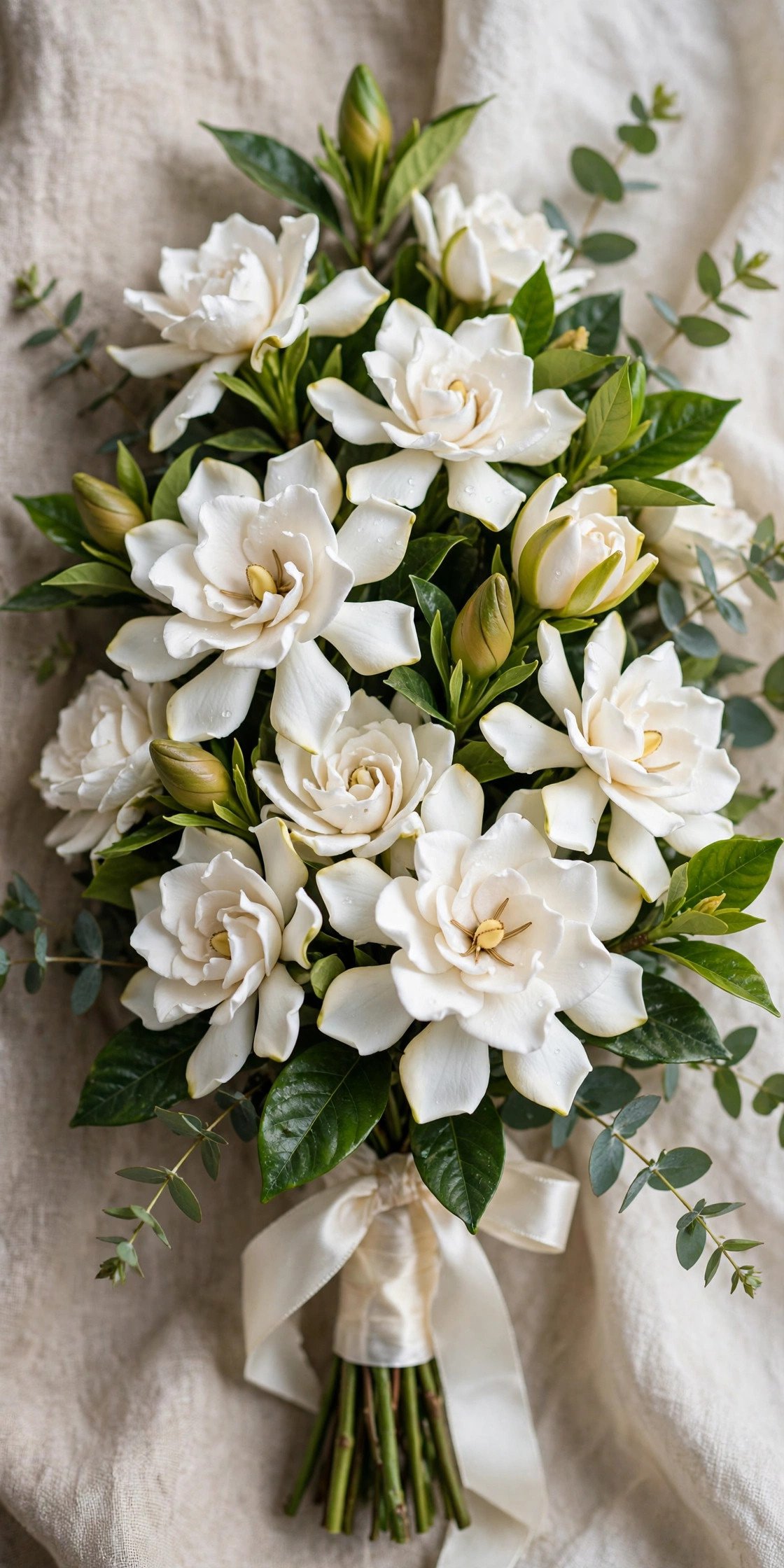 Gardenias for fragrant bridal bouquet