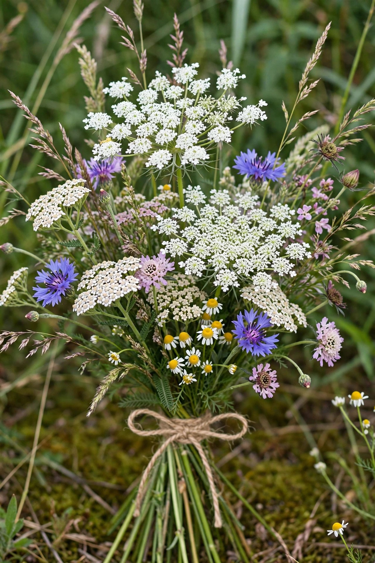 Wildflower bouquet featuring Queen Anne's lace