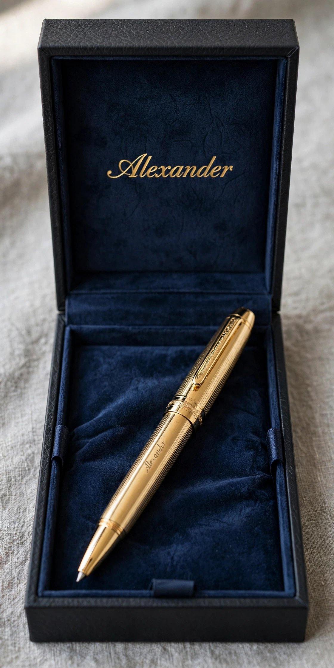 Luxury pen in a gift box engraved with name