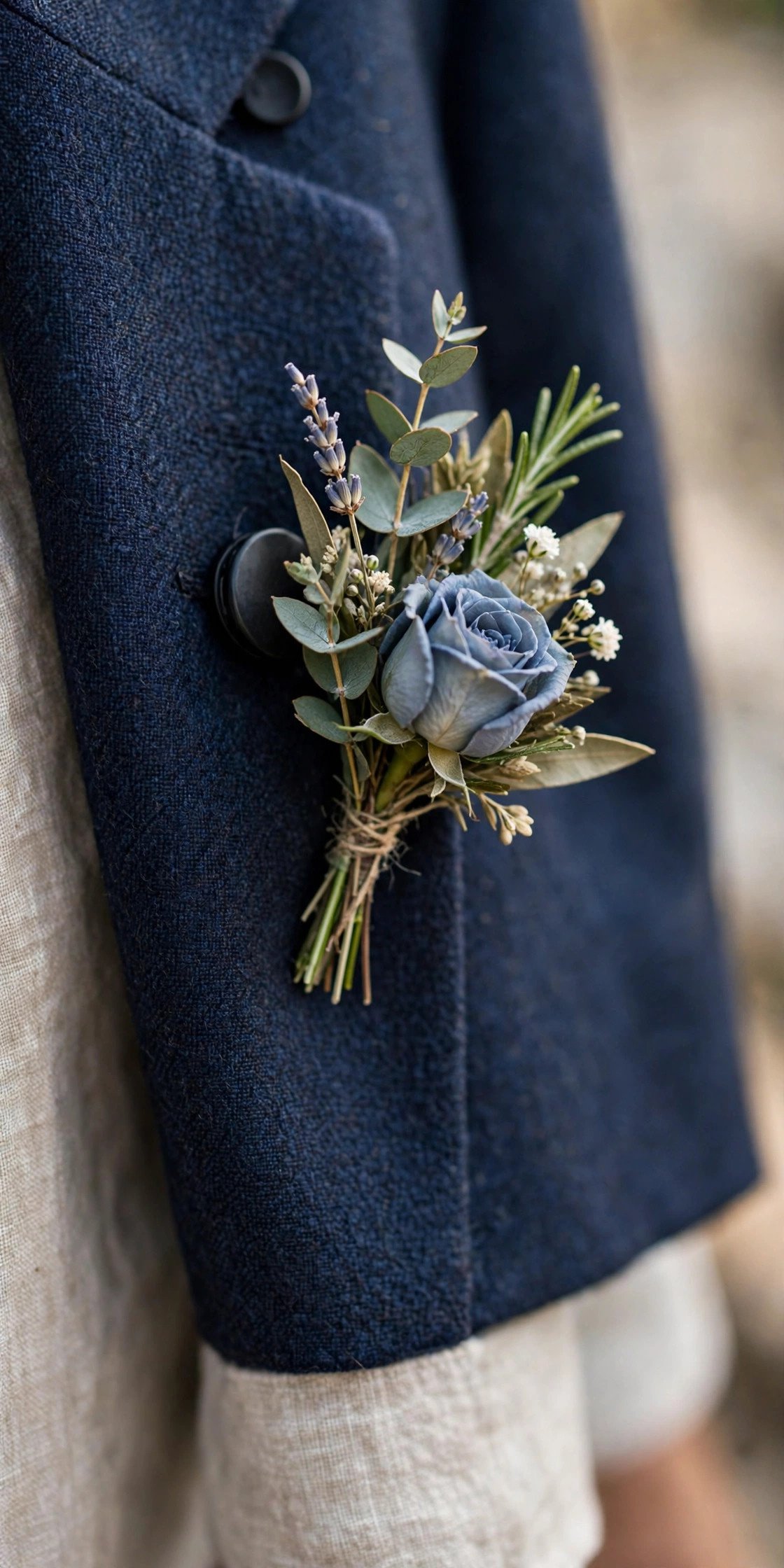 Magnetic boutonniere attached without pins