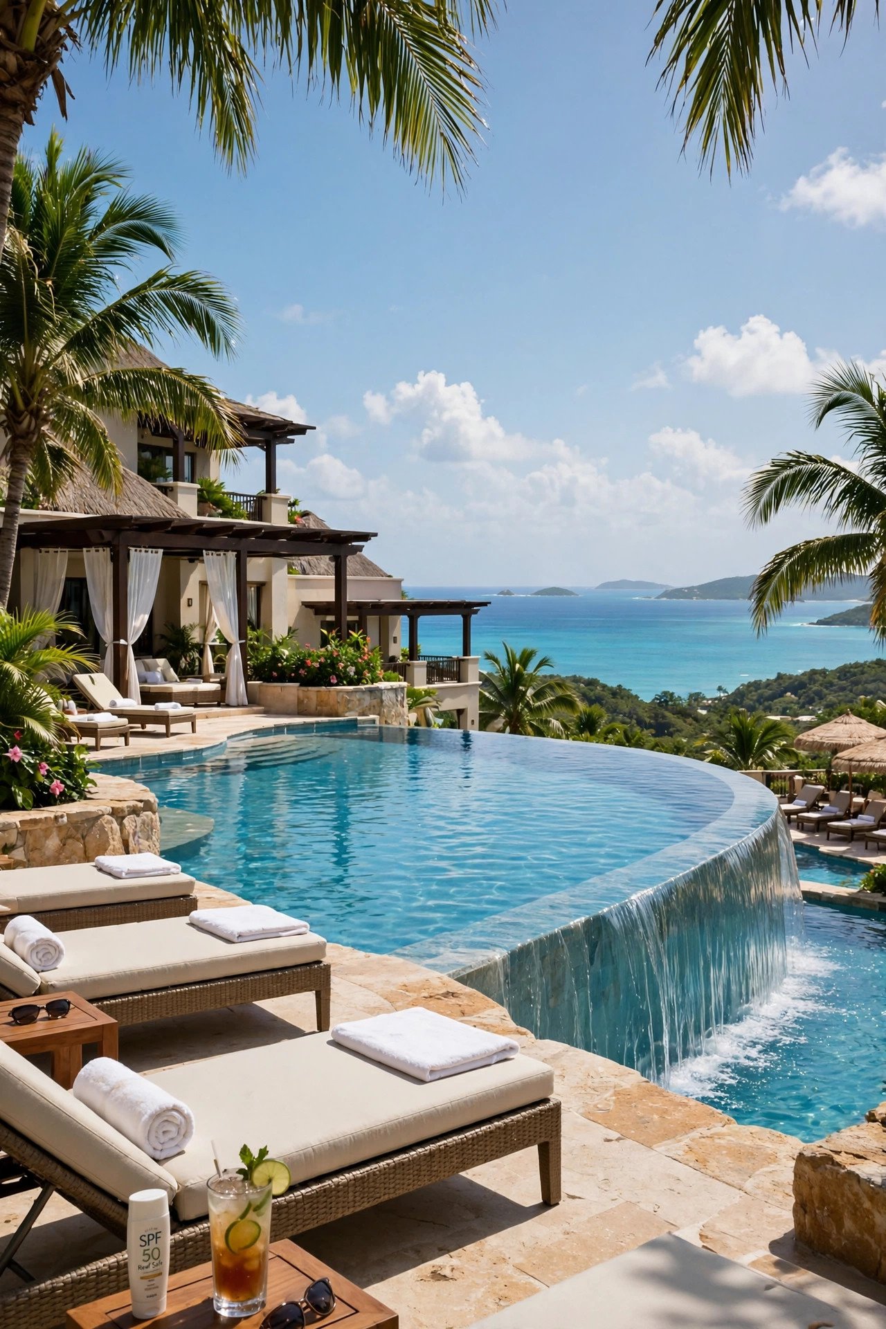 Infinity pool at a Caribbean all-inclusive resort