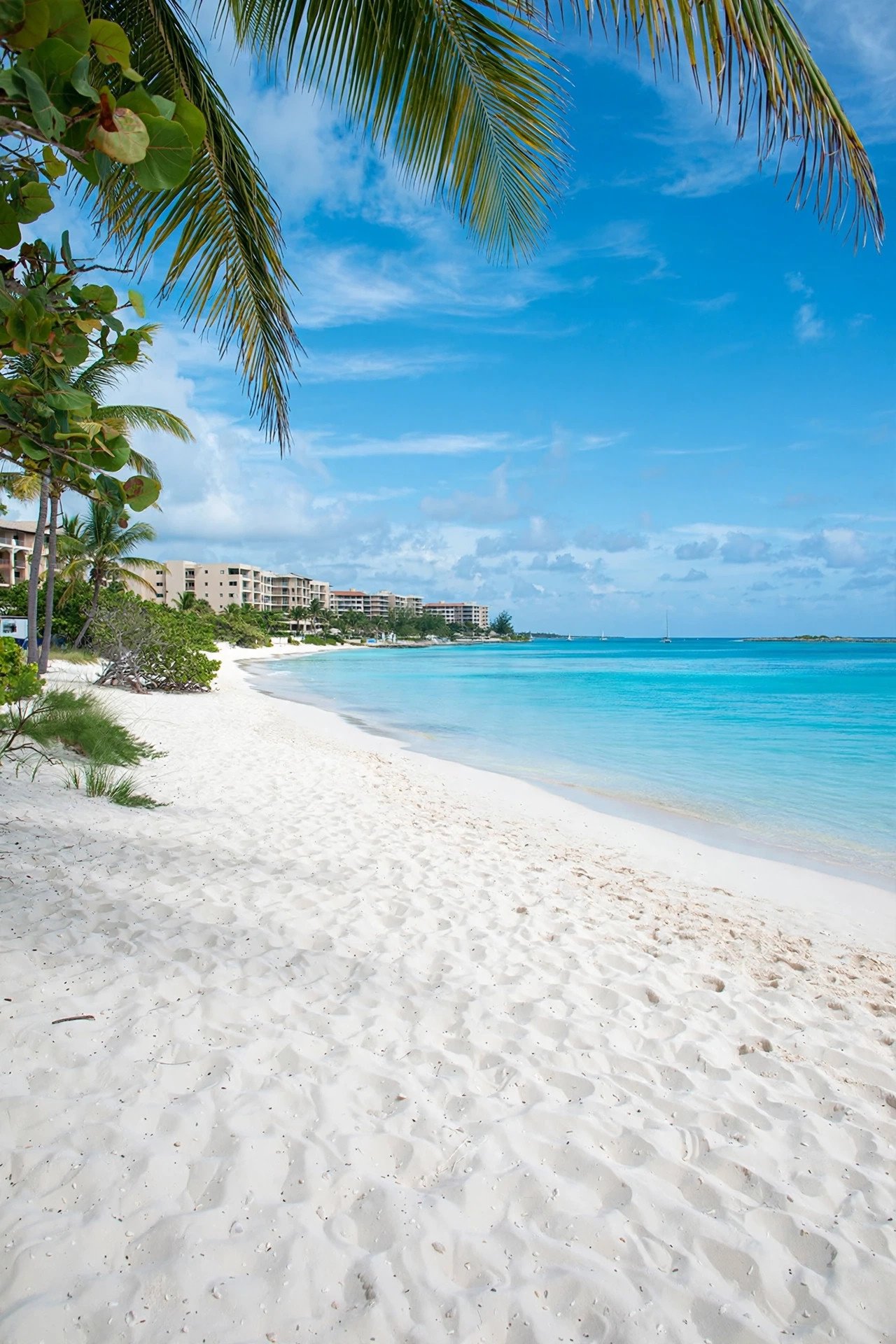 Grace Bay Beach with powdery white sand