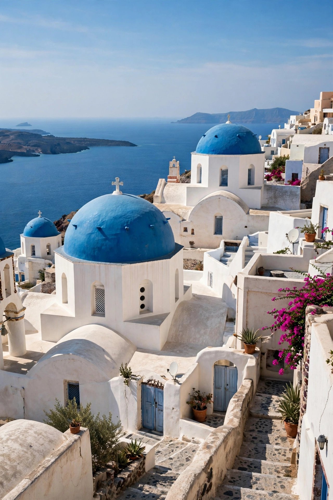 Blue domes of Oia Santorini