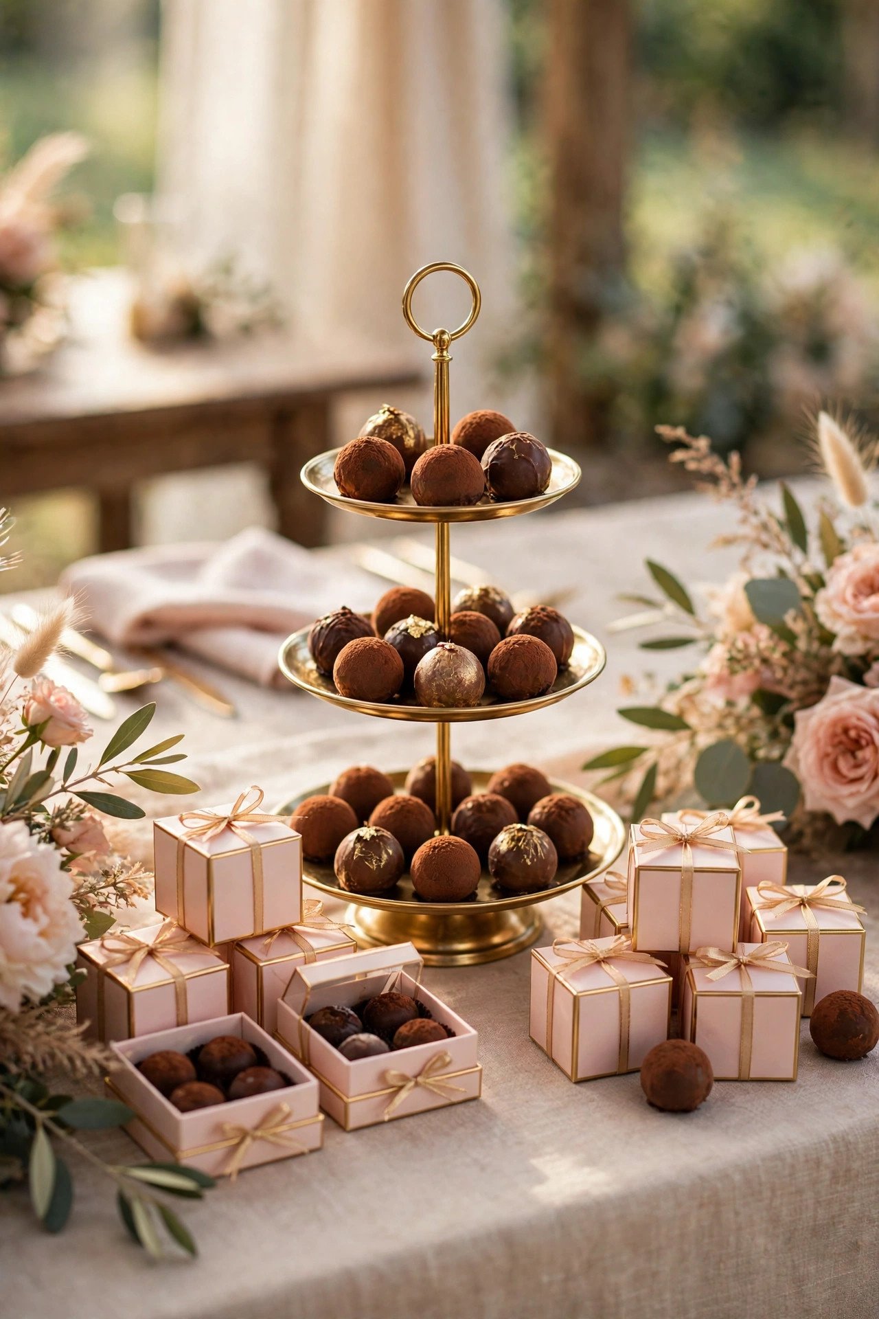 Gourmet Chocolate Truffles on display at a 2027 wedding