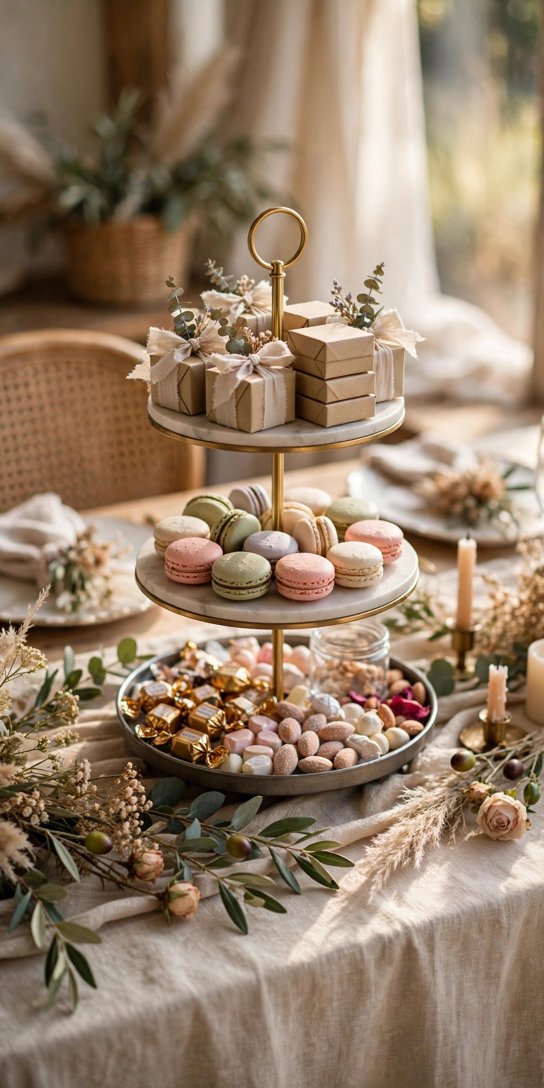 Tiered Dessert-Style Stand at a beautifully styled 2027 wedding
