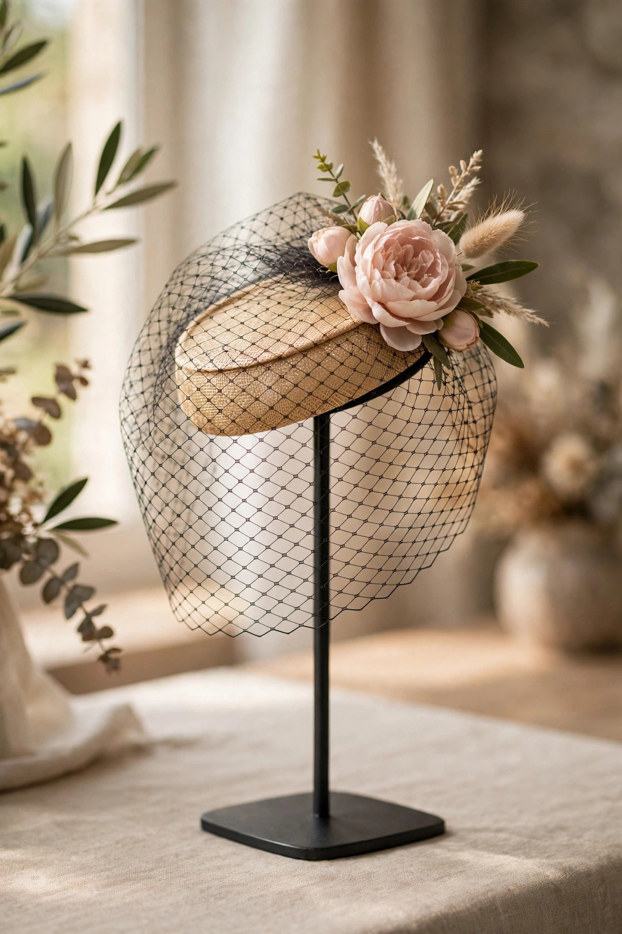Mini Veil Fascinator styled for a modern 2027 wedding day