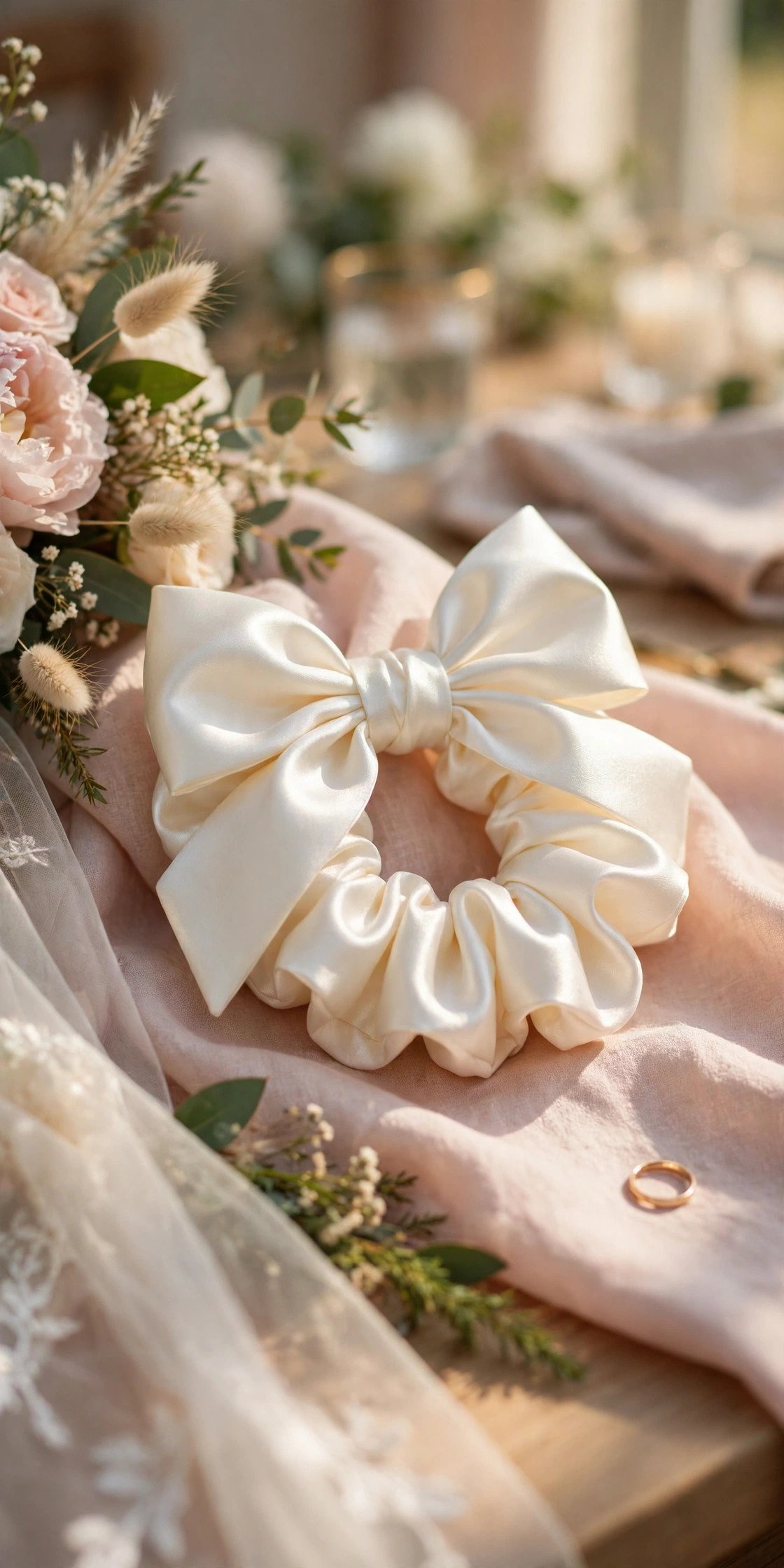 Satin Scrunchie Bow at a beautifully styled 2027 wedding