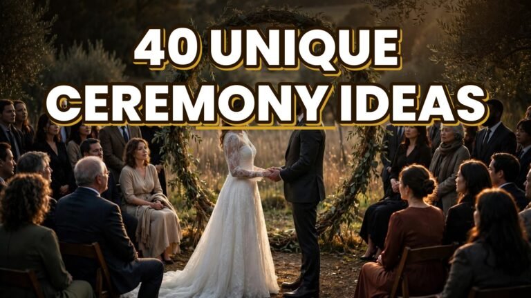 40 Unique Ceremony Ideas (2027)