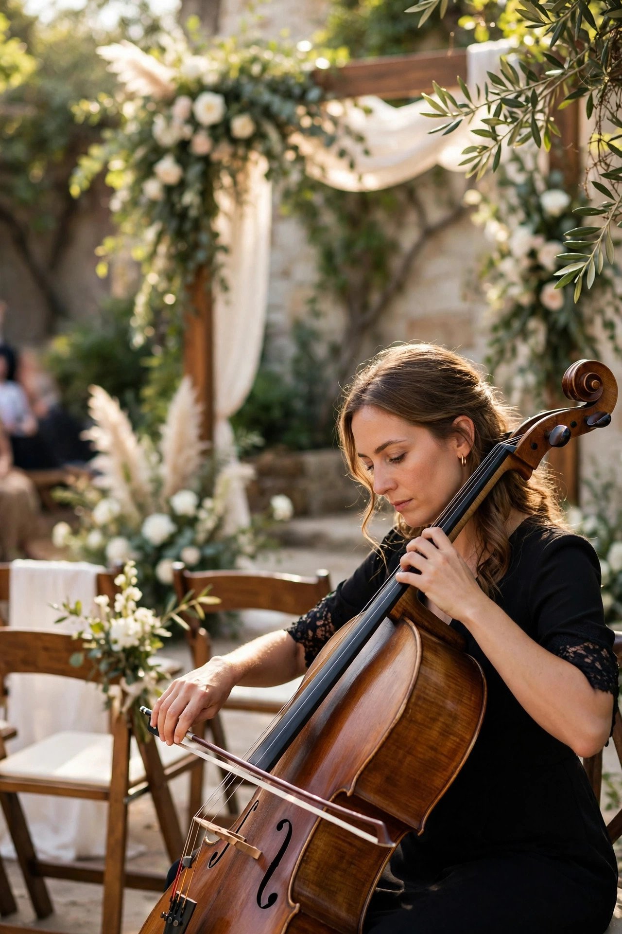 Wedding ceremony musicians performing Air on the G String