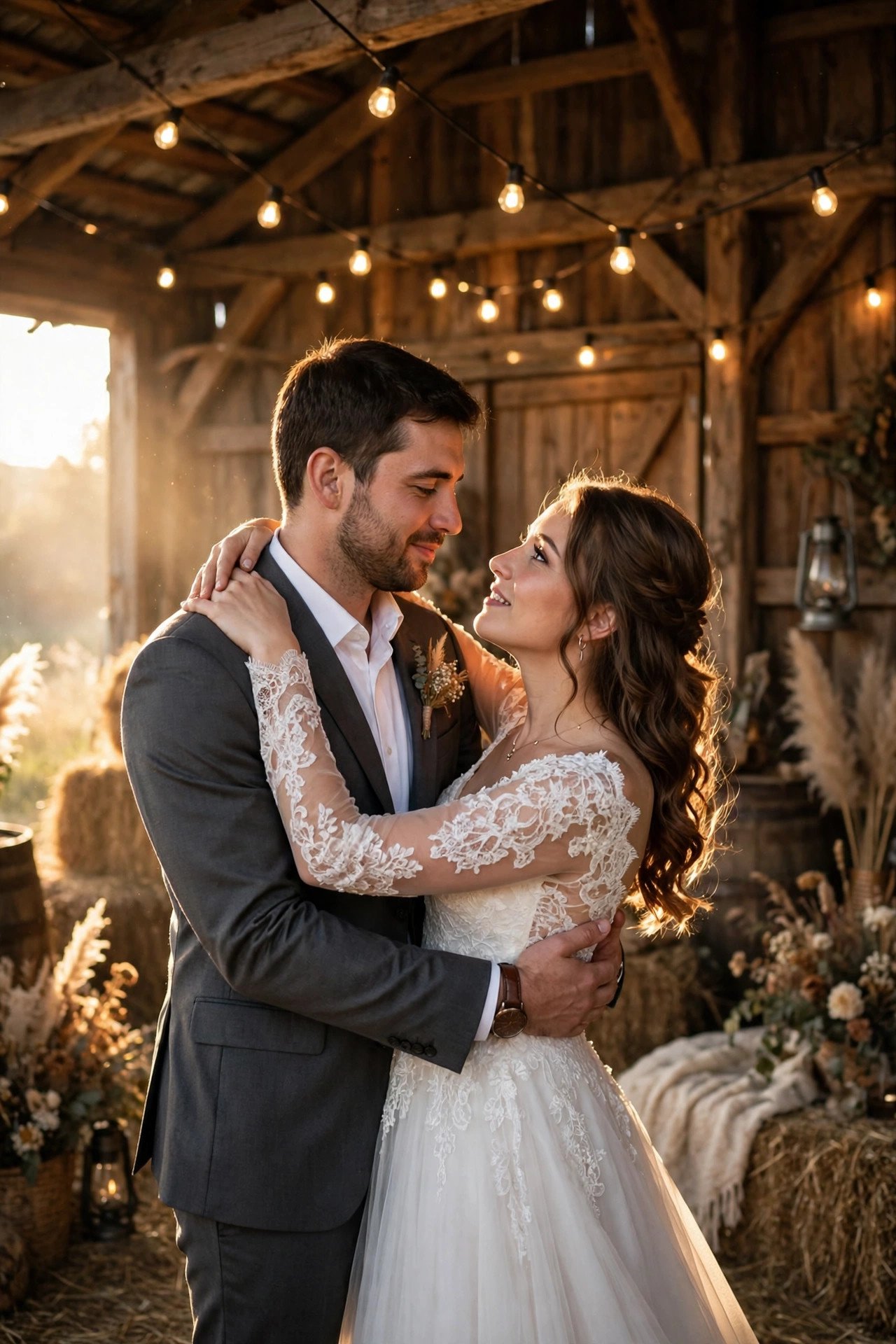 Couple sharing their first dance to Amazed