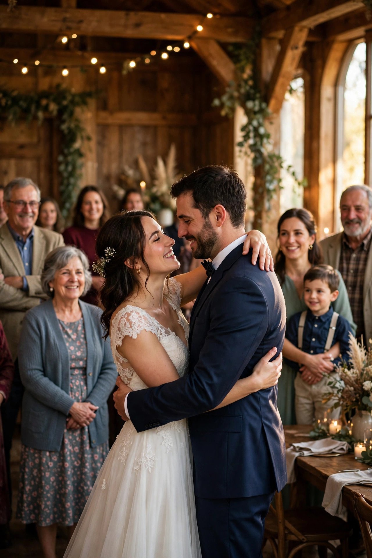 Couple sharing their first dance to Stand by Me