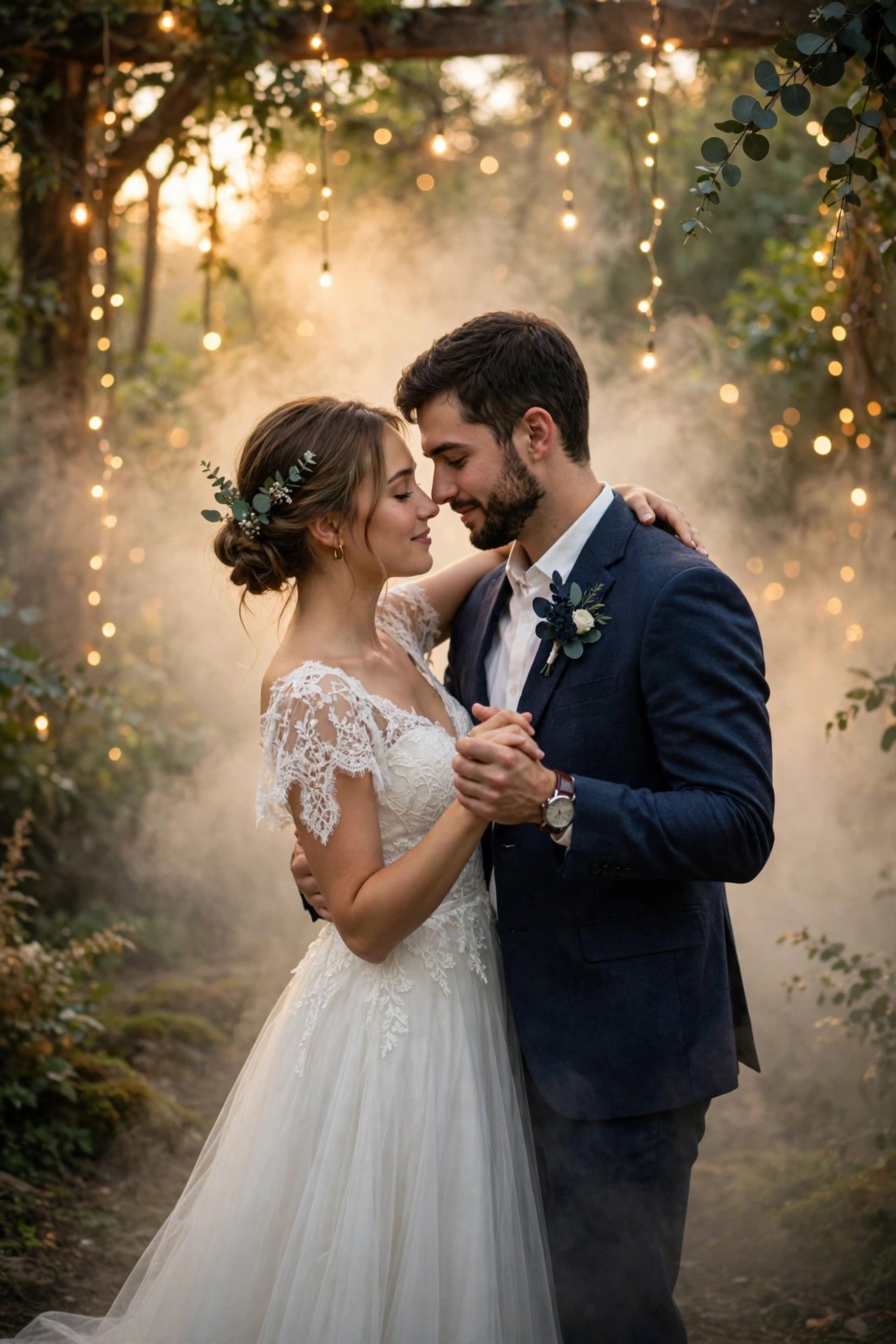 Couple sharing their first dance to I Get to Love You