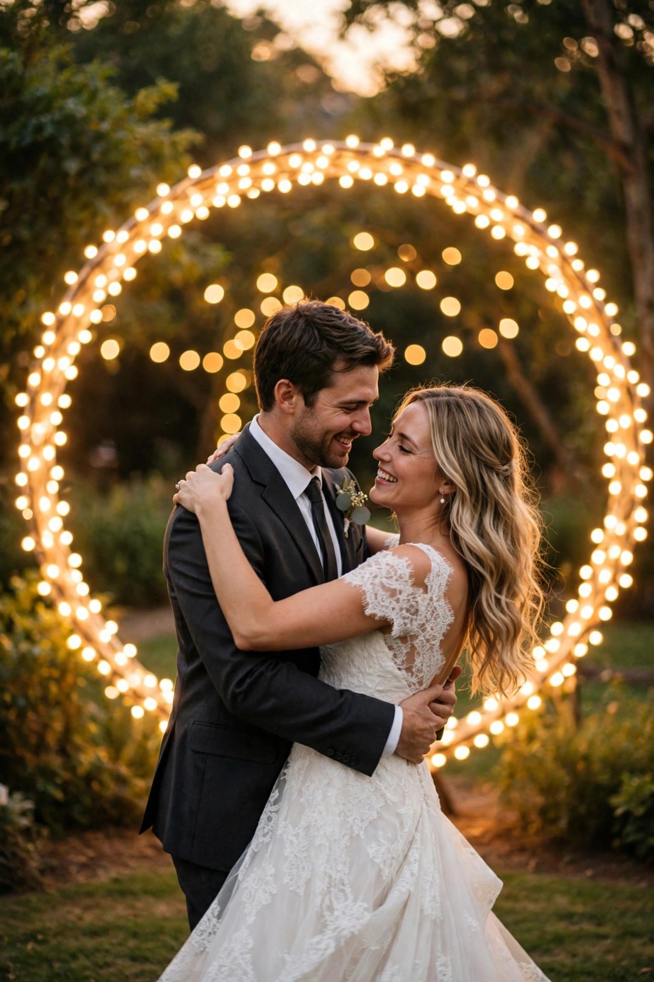 Couple sharing their first dance to Halo