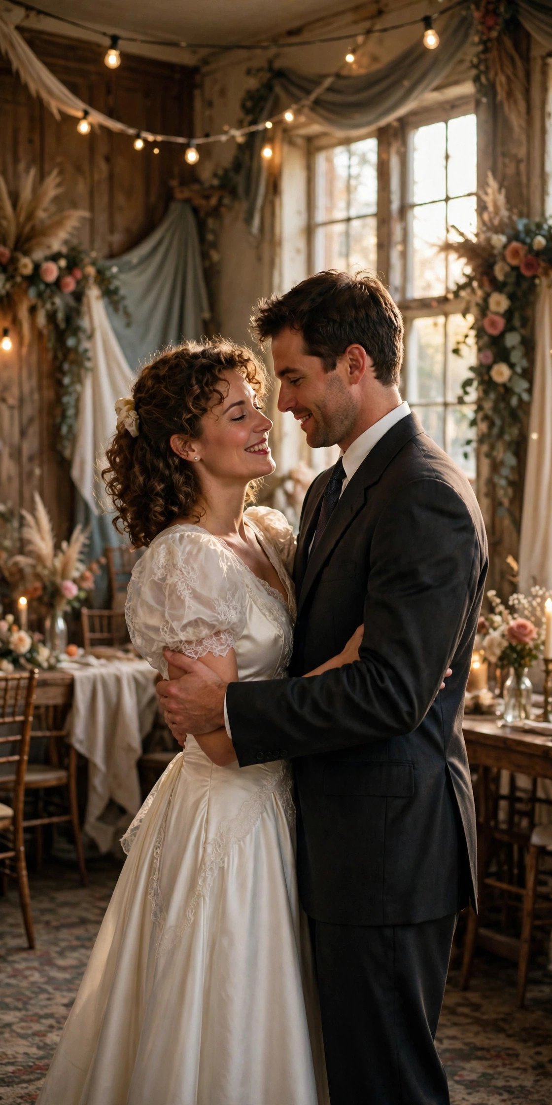 Couple sharing their first dance to Truly Madly Deeply
