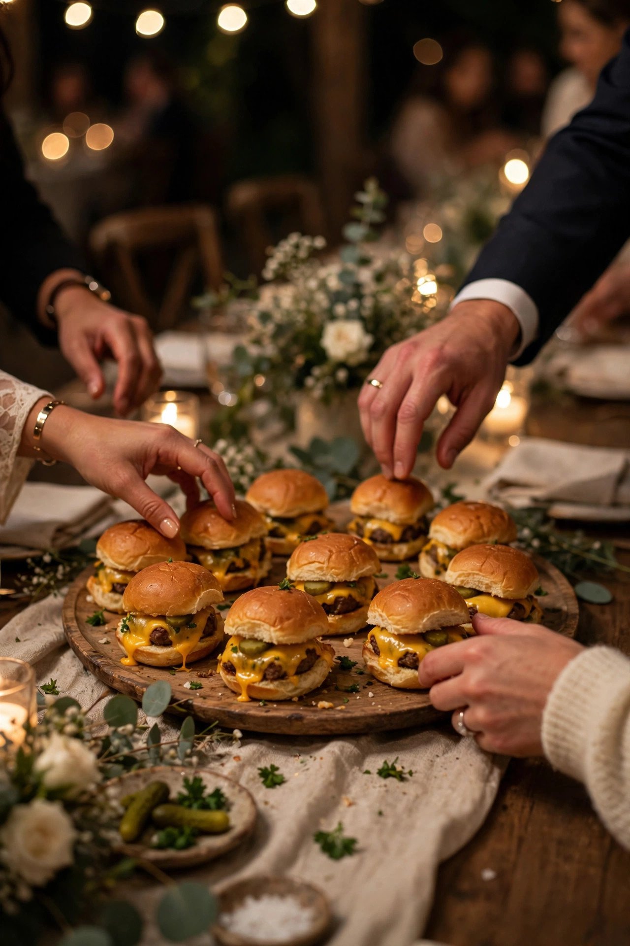 Mini Cheeseburger Sliders — late night catering inspiration