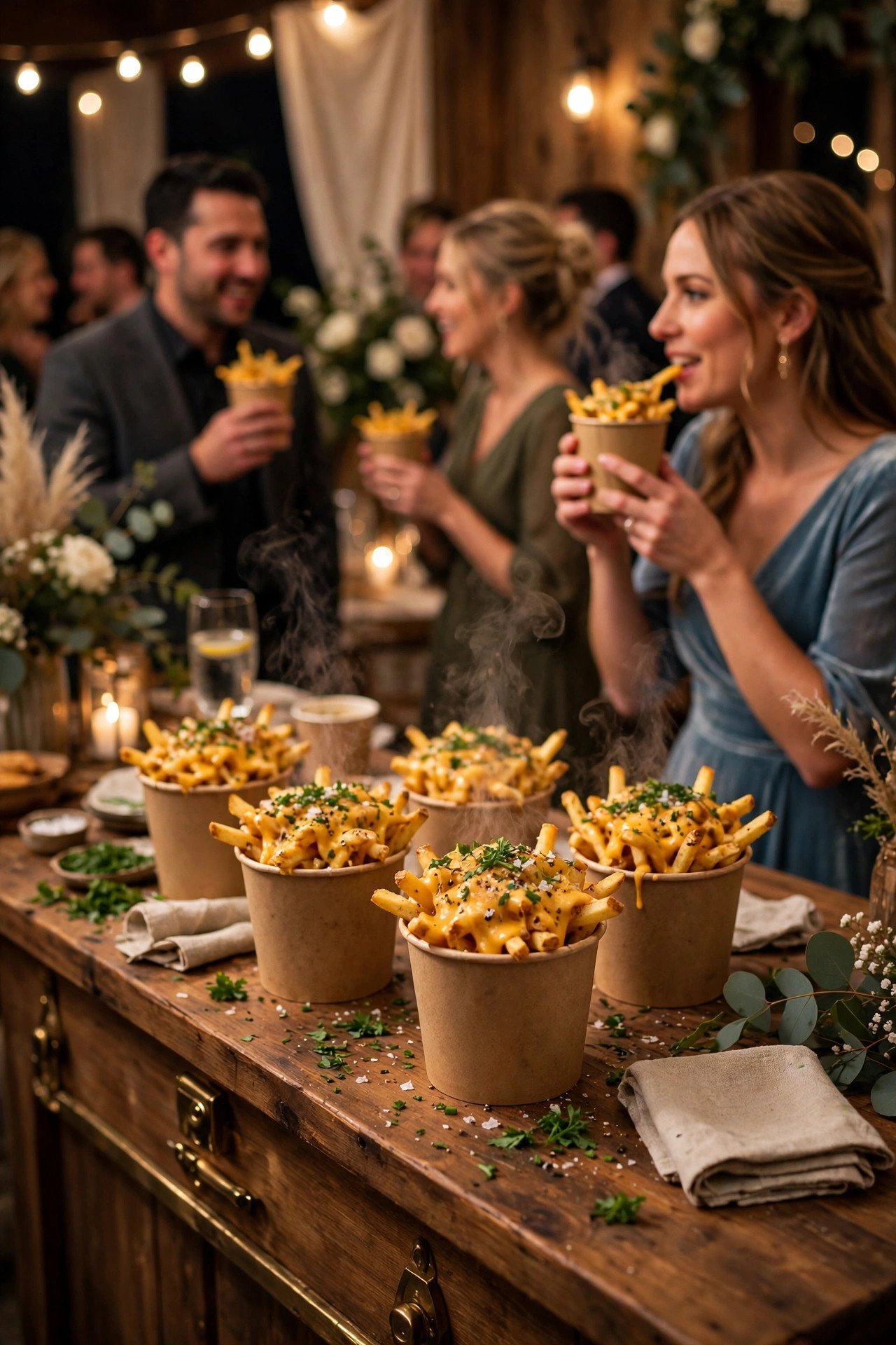 Loaded French Fry Cups — late night catering inspiration