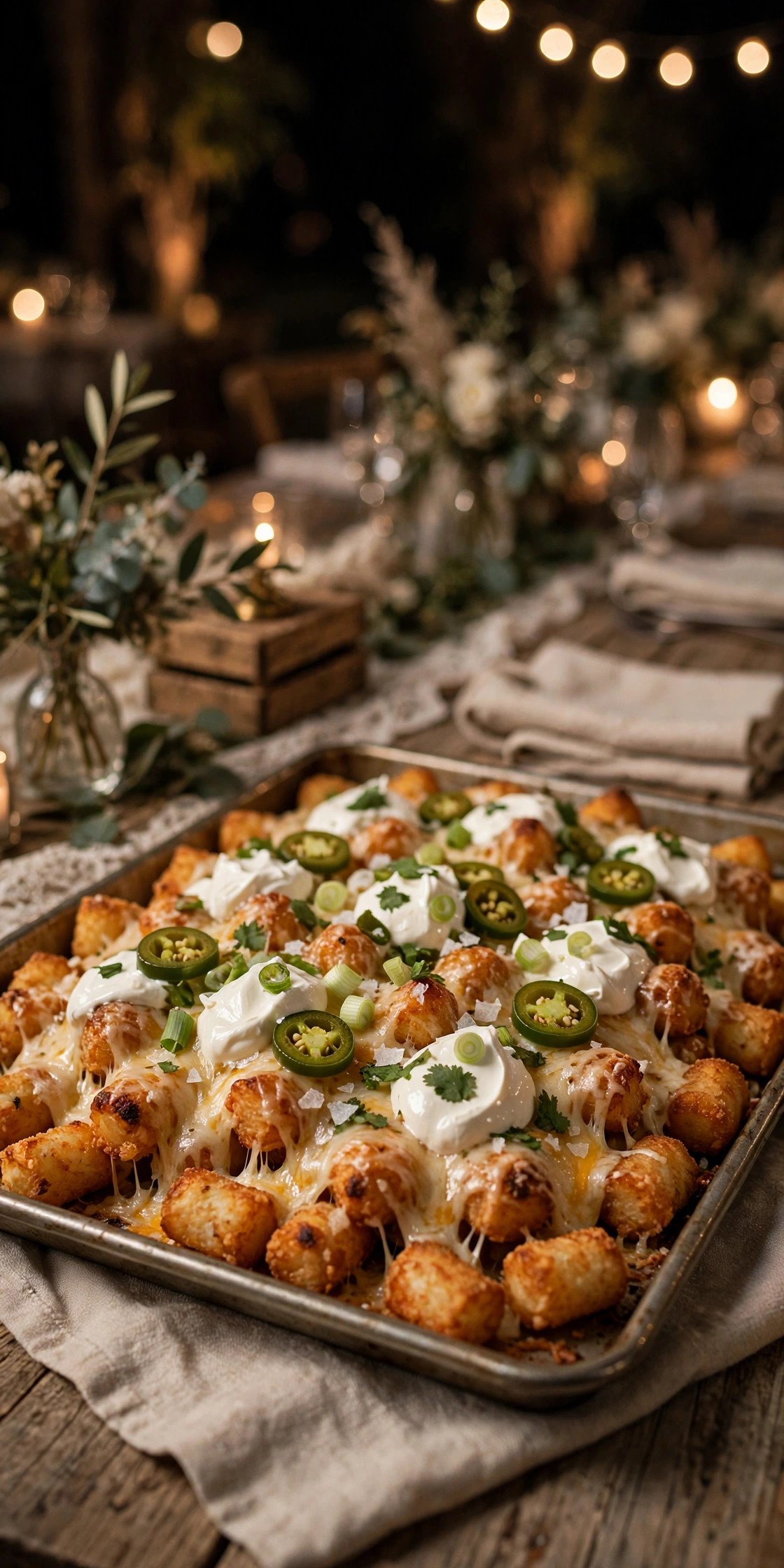 Tater Tot Nachos — late night catering inspiration