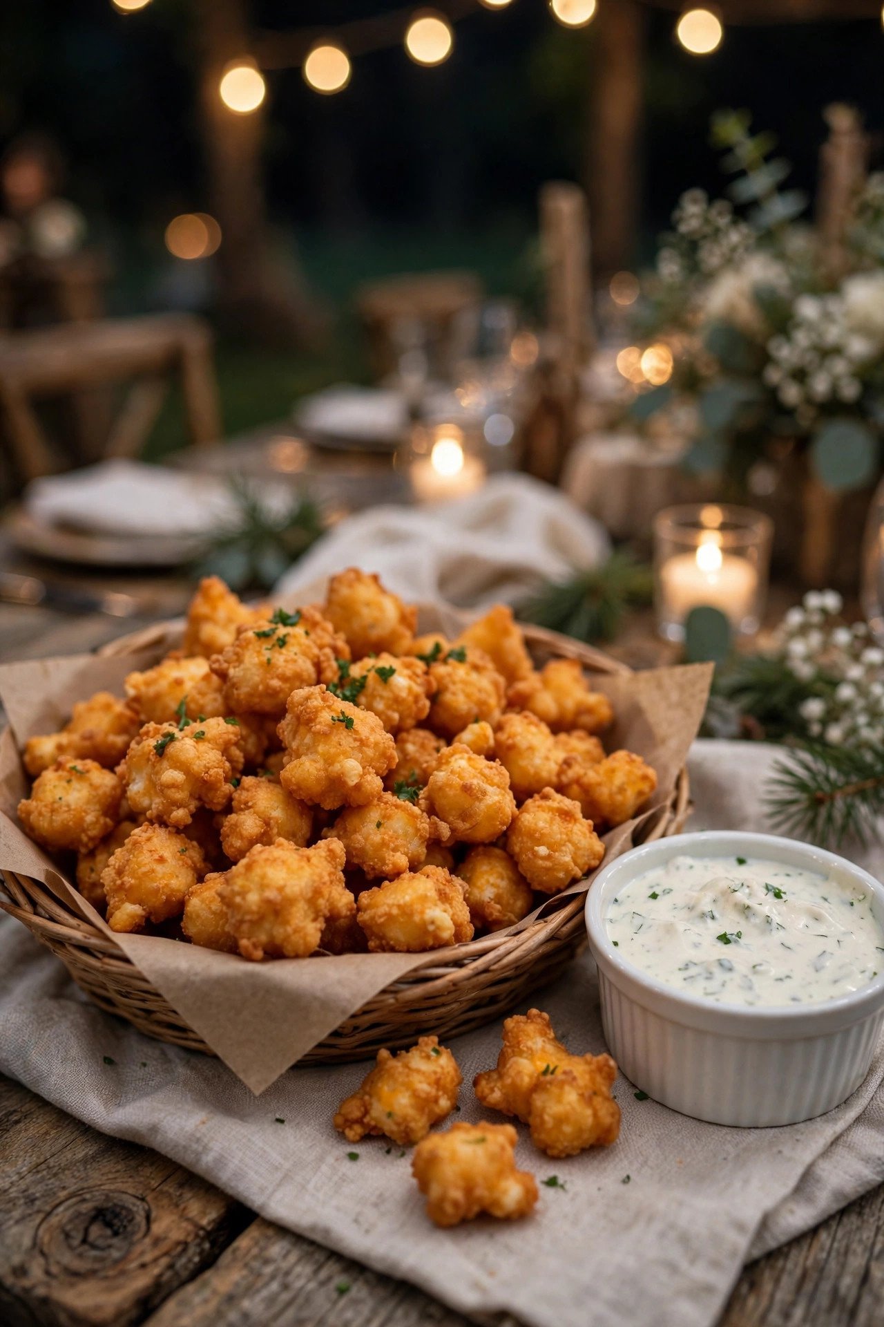 Cheese Curds with Ranch — late night catering inspiration