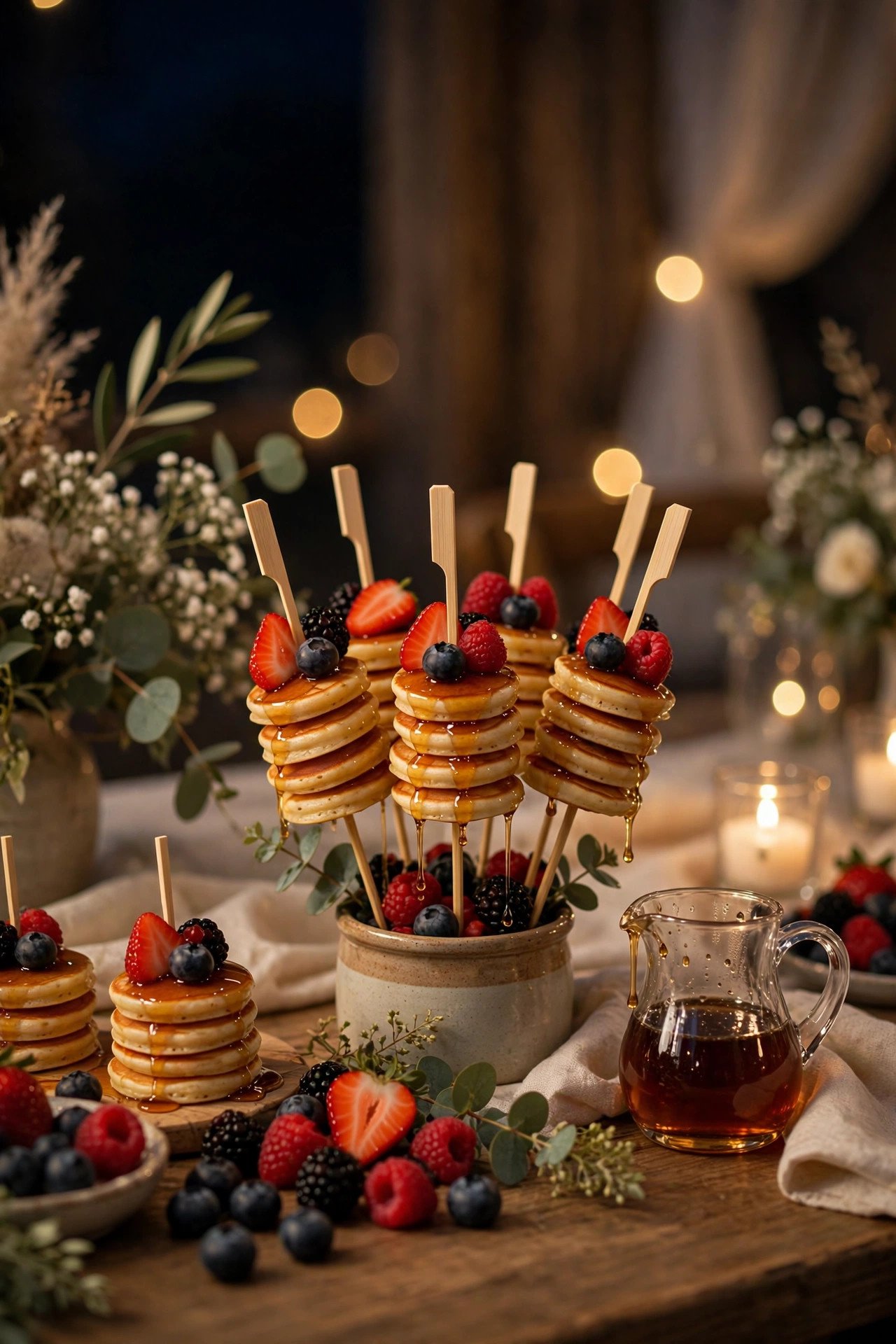 Mini Pancake Stacks — late night catering inspiration