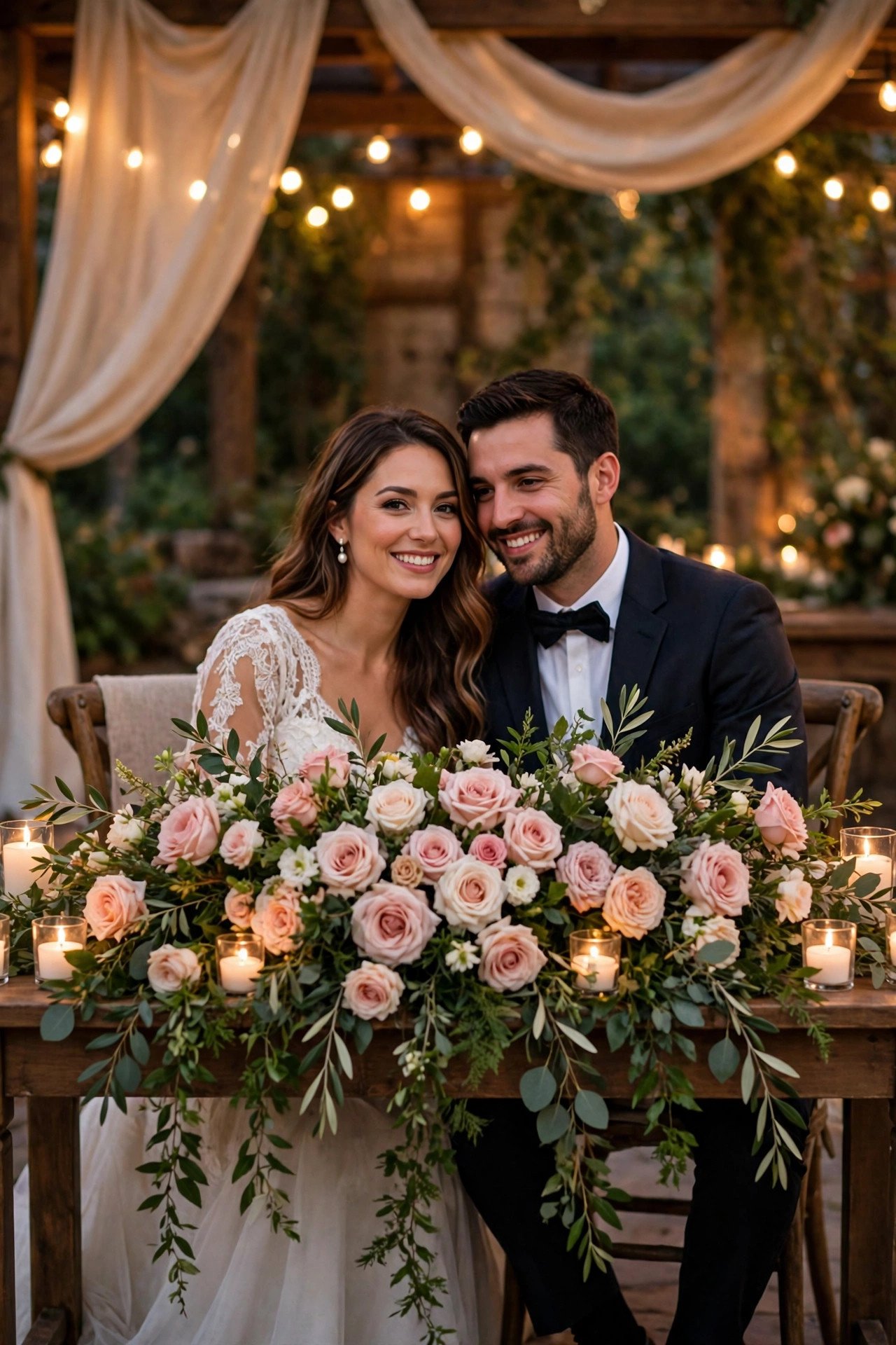 Lush Low Floral Runner Table — sweetheart table styling inspiration