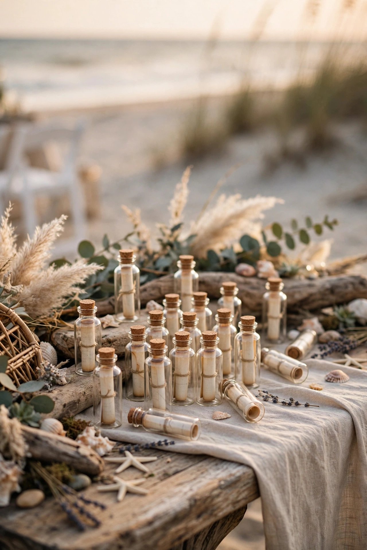 Message in a Bottle Guest Book at a 2027 wedding celebration