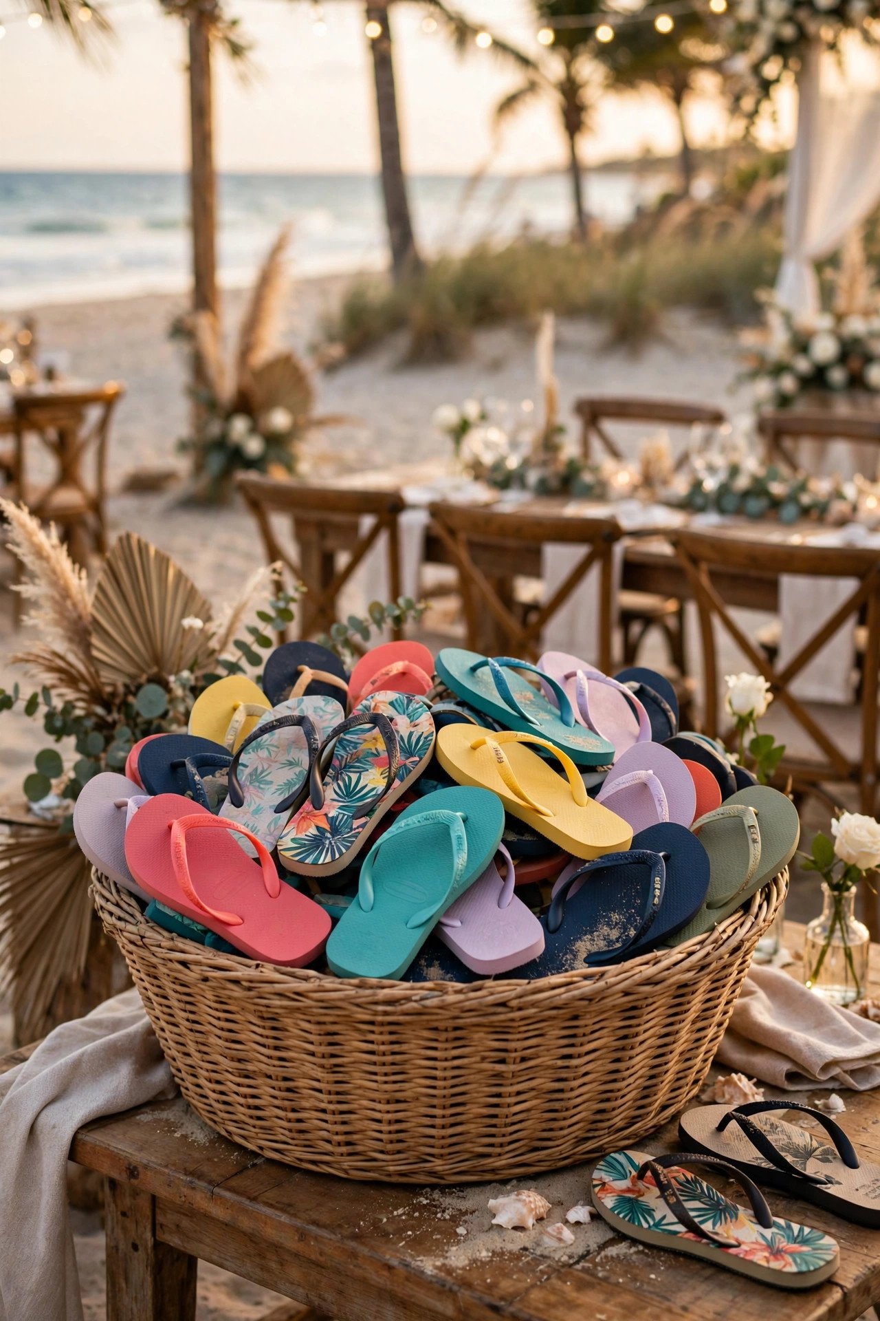 Flip Flop Basket for Dancing at a 2027 wedding celebration