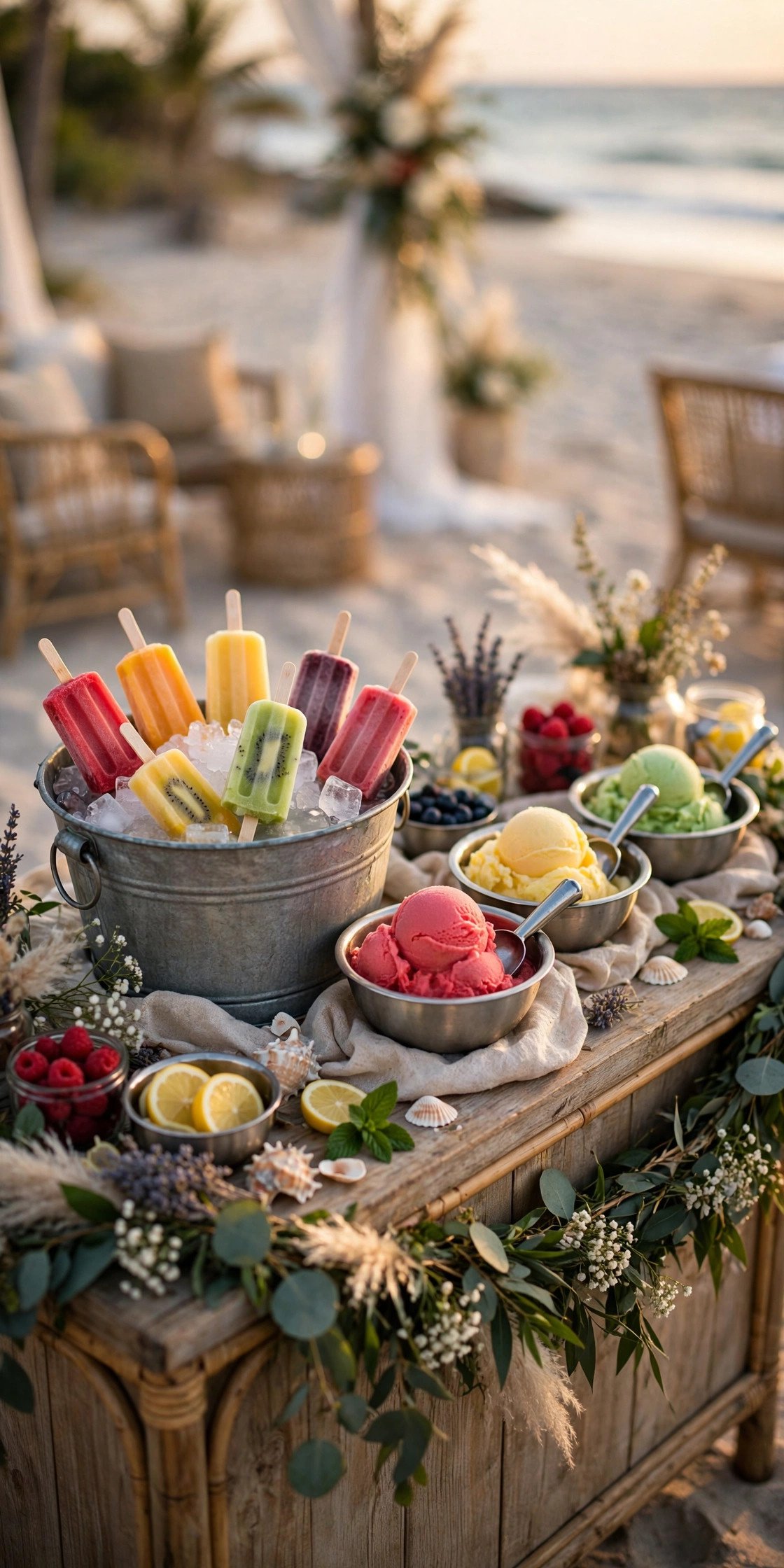 Popsicle and Sorbet Bar at a 2027 wedding celebration