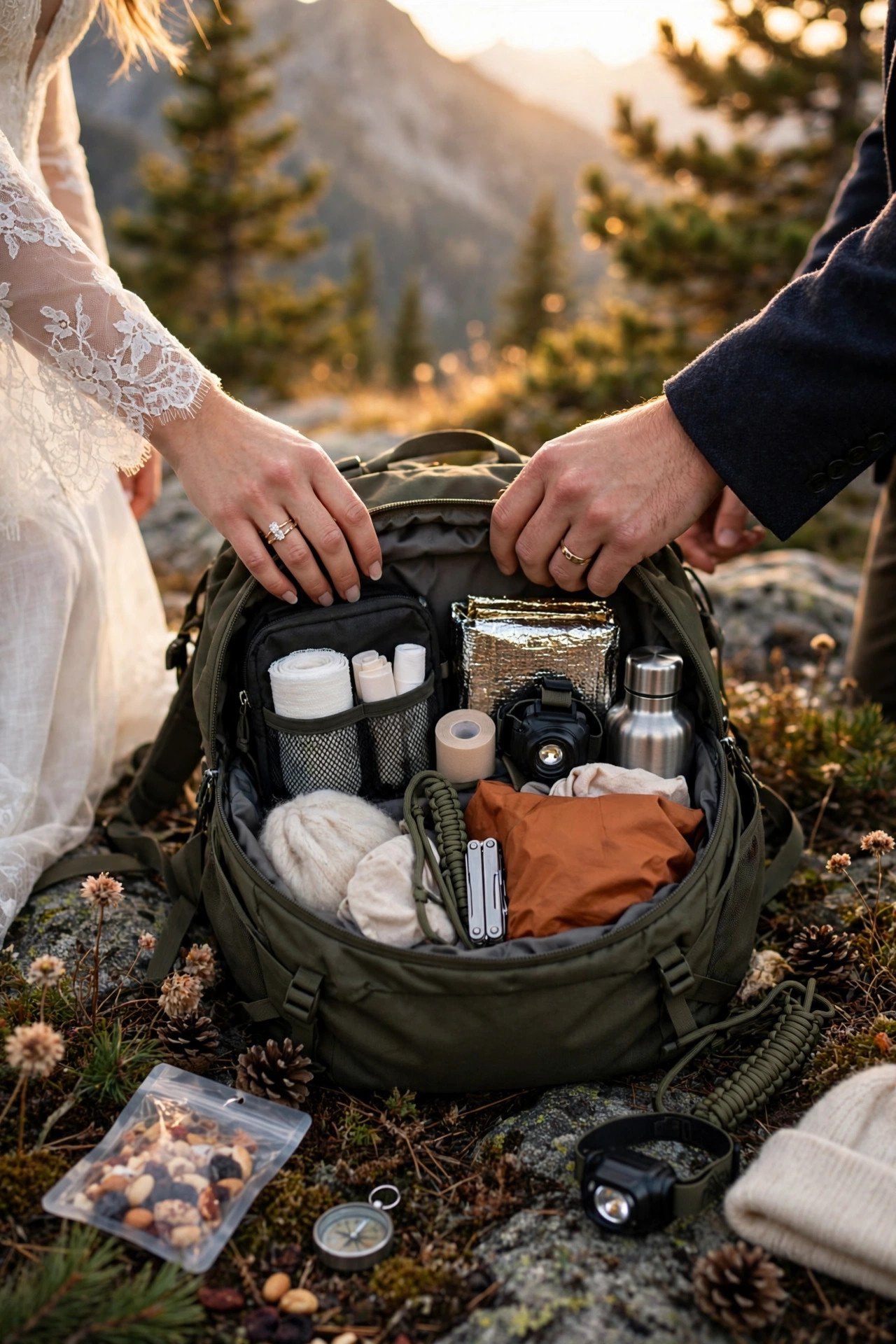 Pack an Emergency Trail Kit at a 2027 wedding celebration