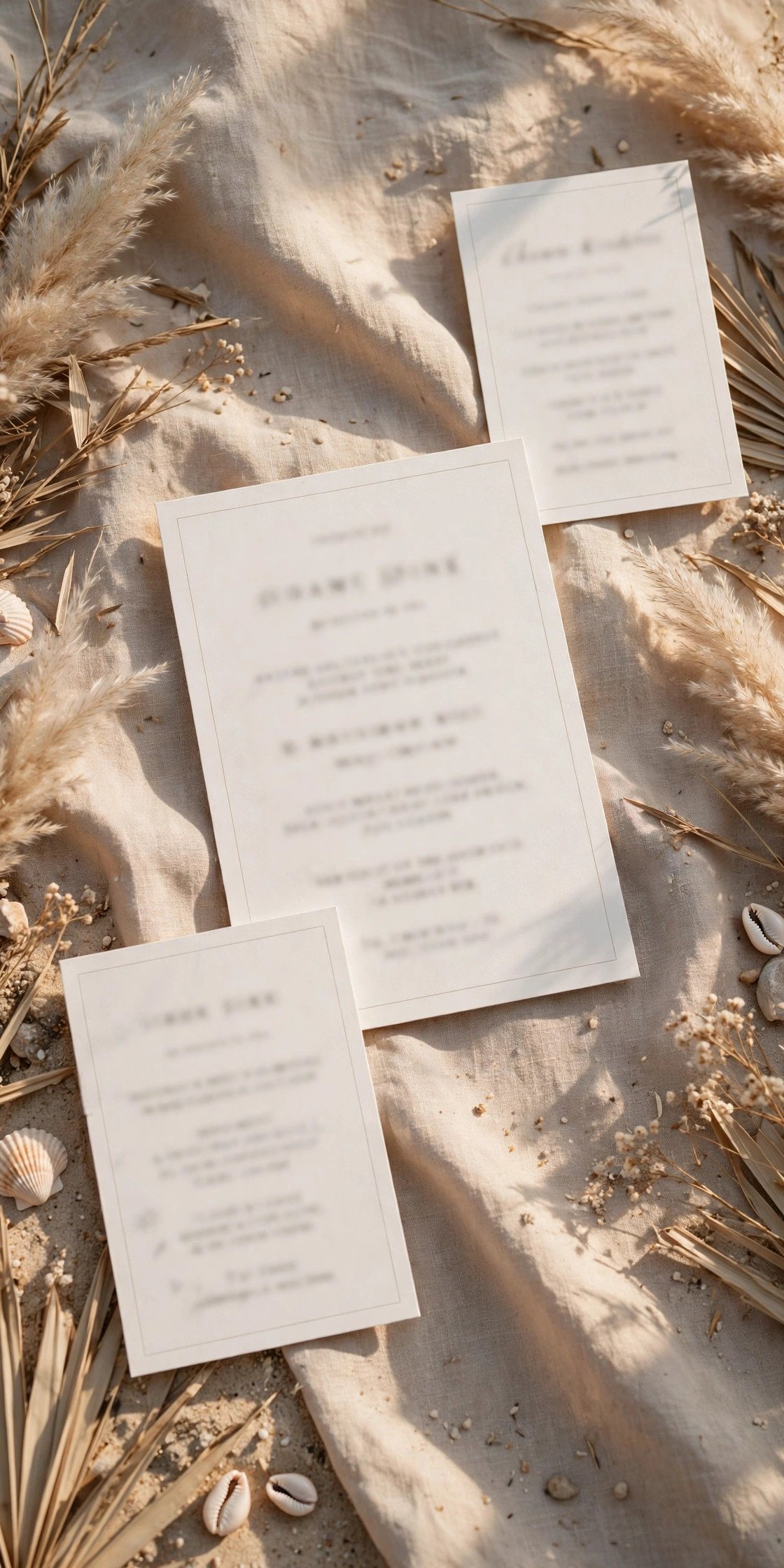 Minimal Beach Typography Suite at a 2027 wedding celebration