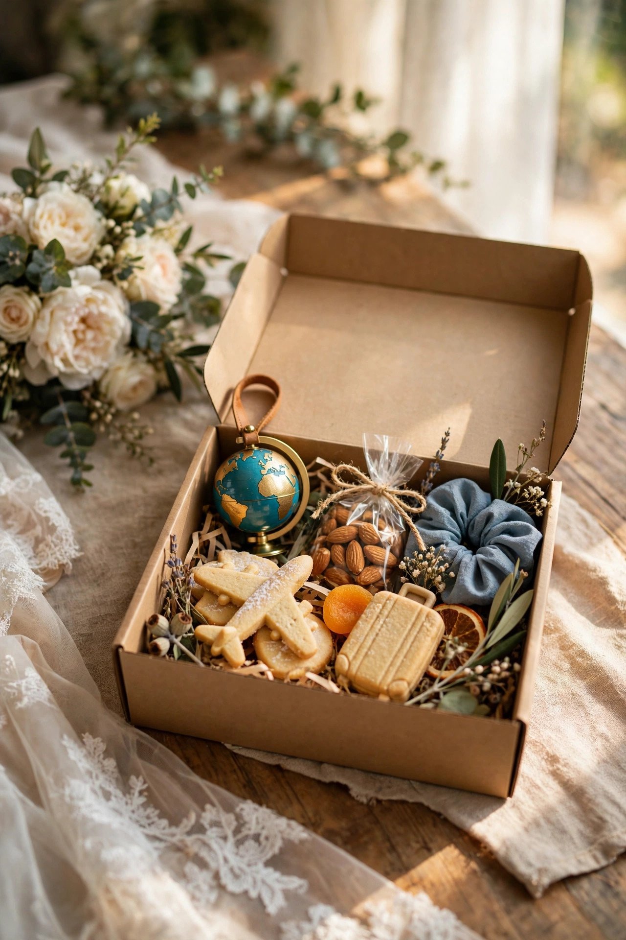 Travel Theme Proposal Box at a 2027 wedding celebration