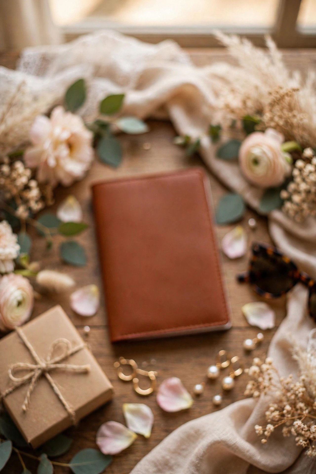 Personalized Passport Cover customized as a personalized bridesmaid gift ready to give