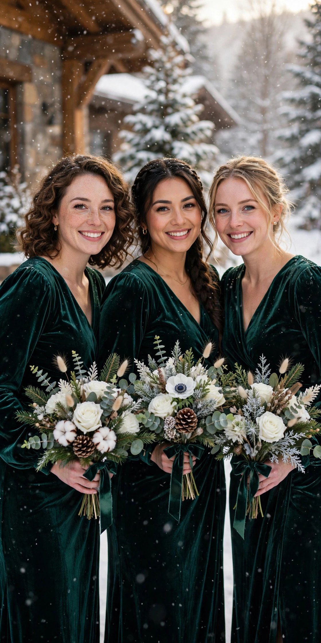 Velvet Bridesmaid Dresses — winter wedding inspiration for a 2027 celebration