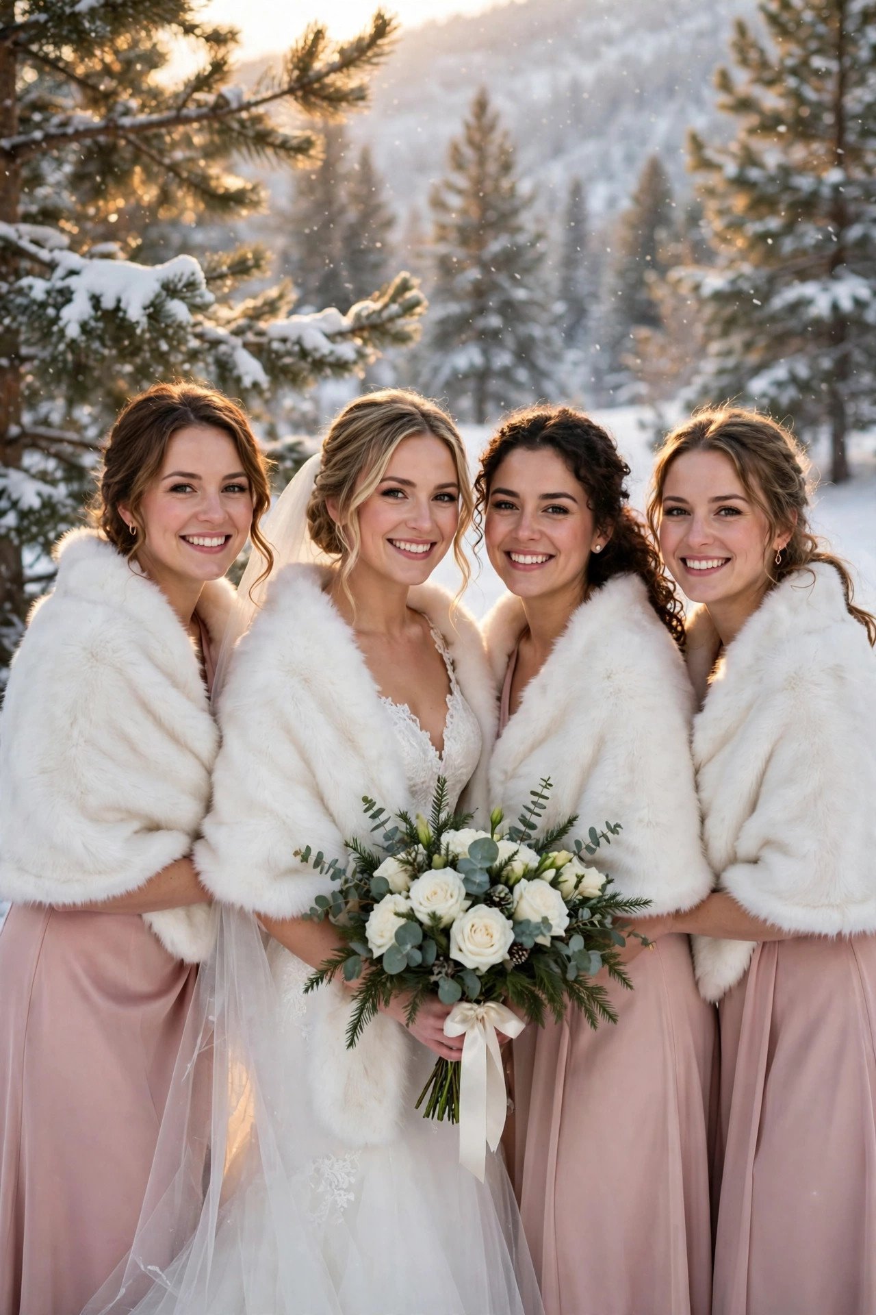 Faux Fur Wraps — winter wedding inspiration for a 2027 celebration