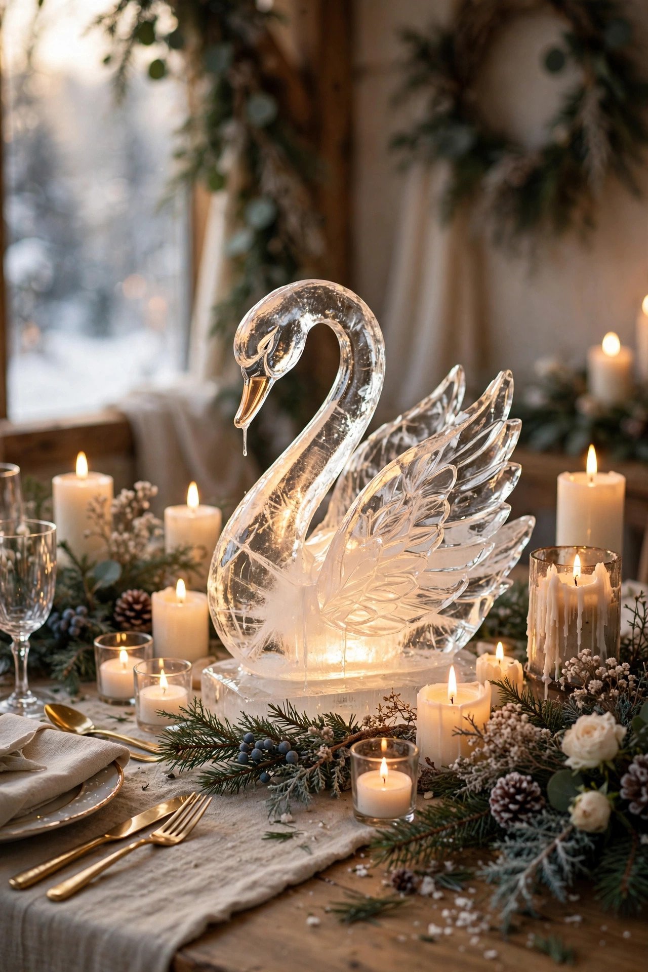 Ice Sculpture Accent — winter wedding inspiration for a 2027 celebration