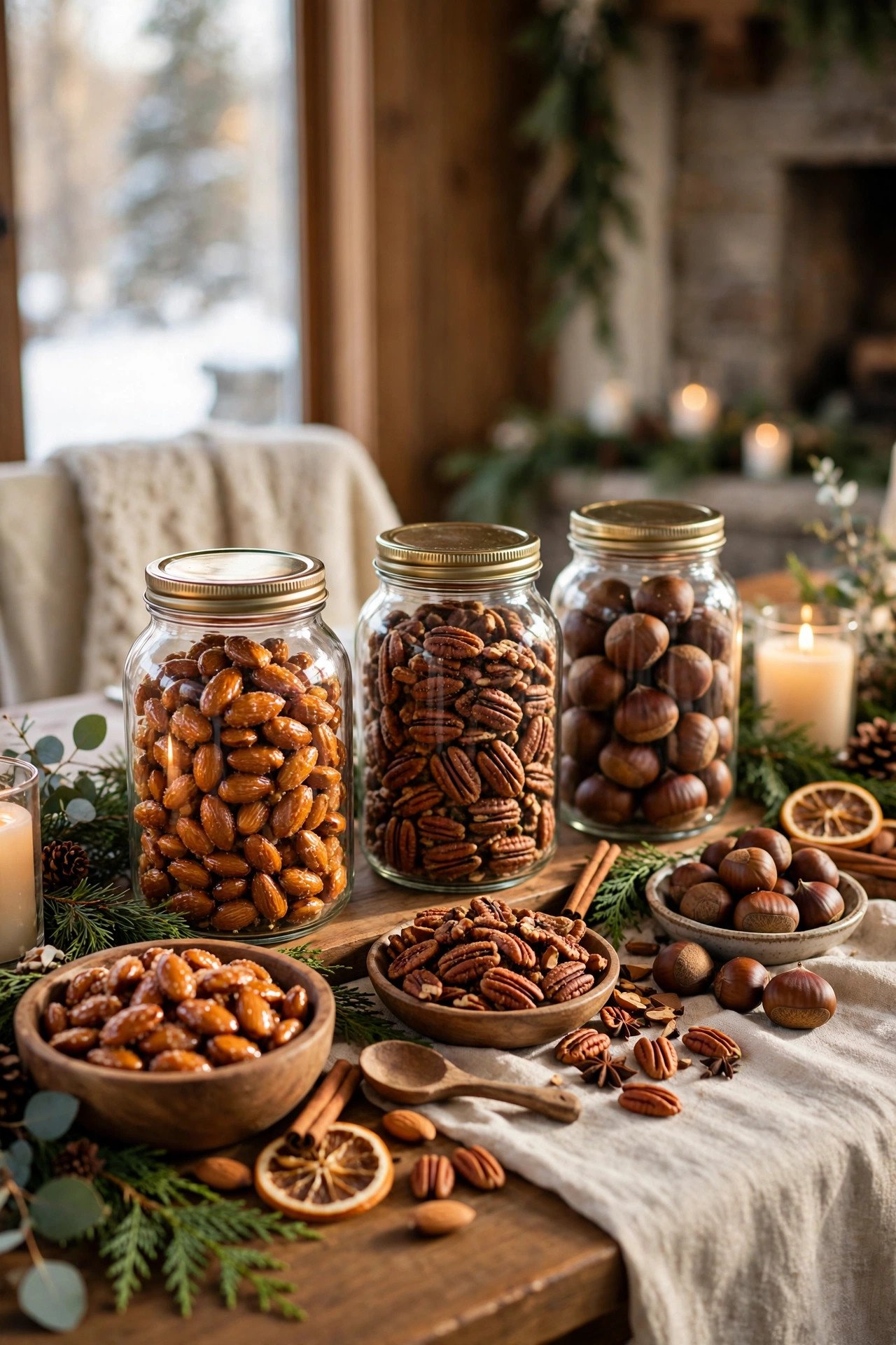 Warm Roasted Nut Bar — winter wedding inspiration for a 2027 celebration