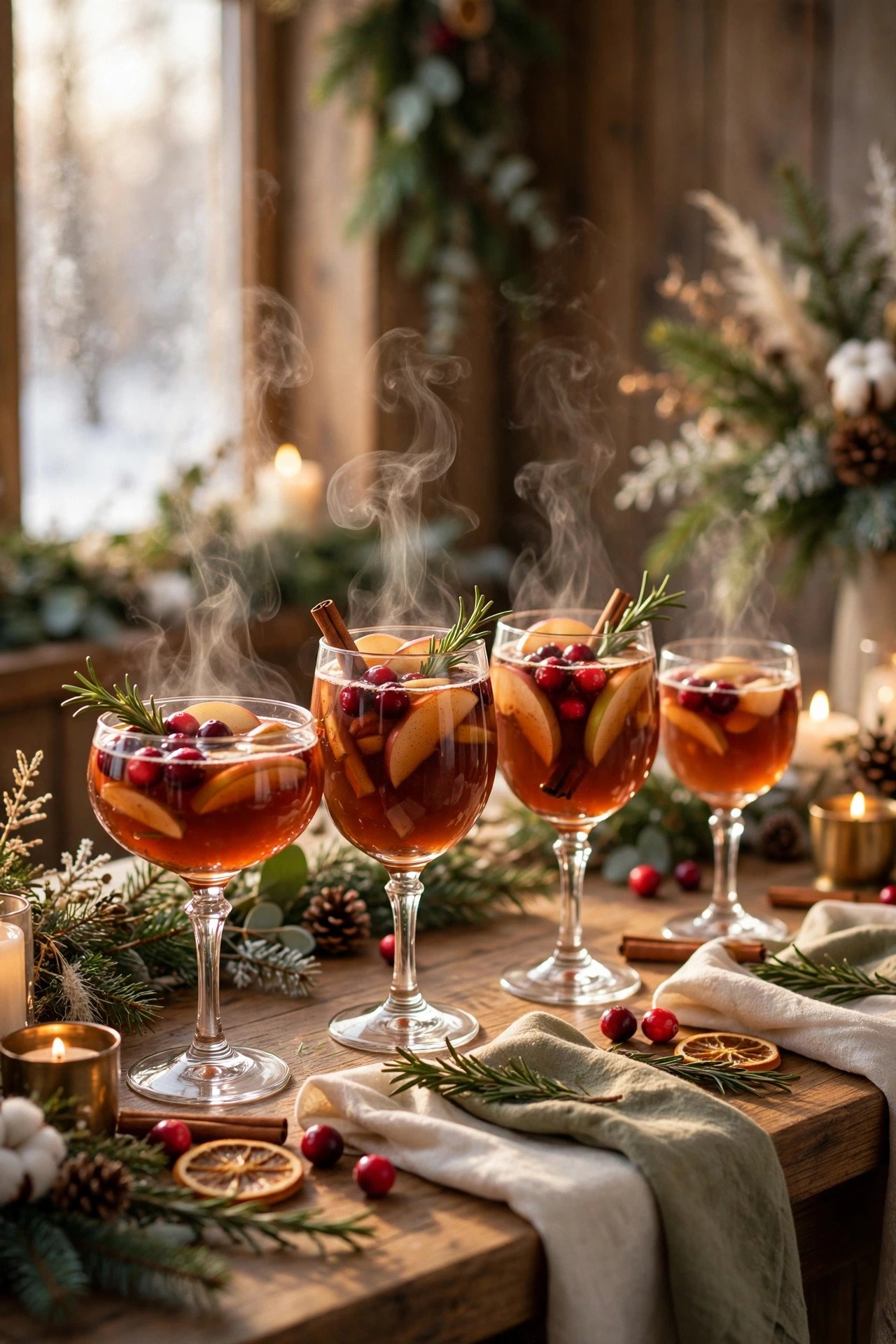 Warm Signature Mocktails — winter wedding inspiration for a 2027 celebration
