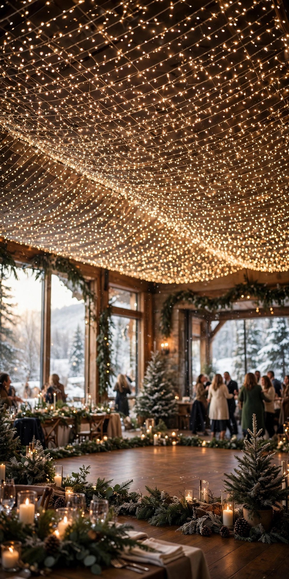 Twinkle Light Ceiling — winter wedding inspiration for a 2027 celebration