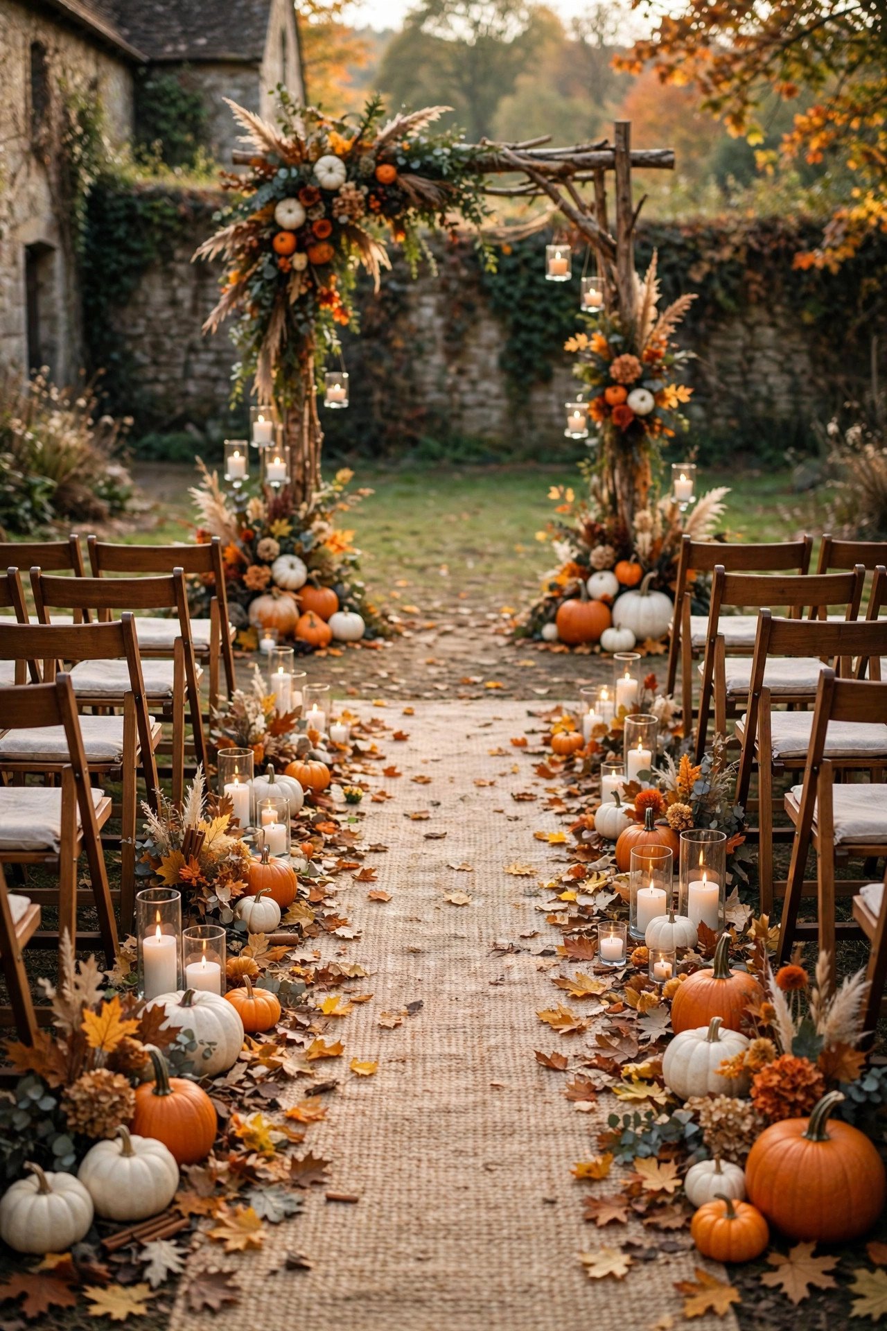 Pumpkin Aisle Decor — Halloween wedding inspiration for a 2027 celebration