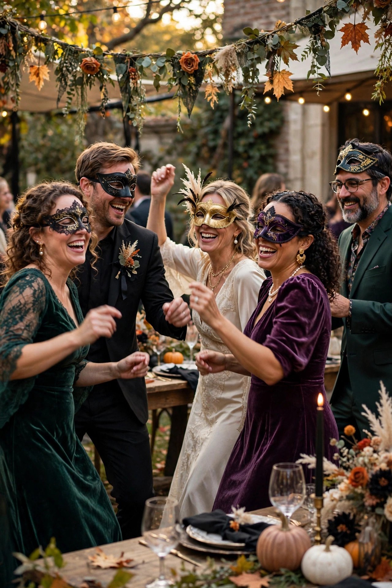 Costume-Optional Reception Moment — Halloween wedding inspiration for a 2027 celebration